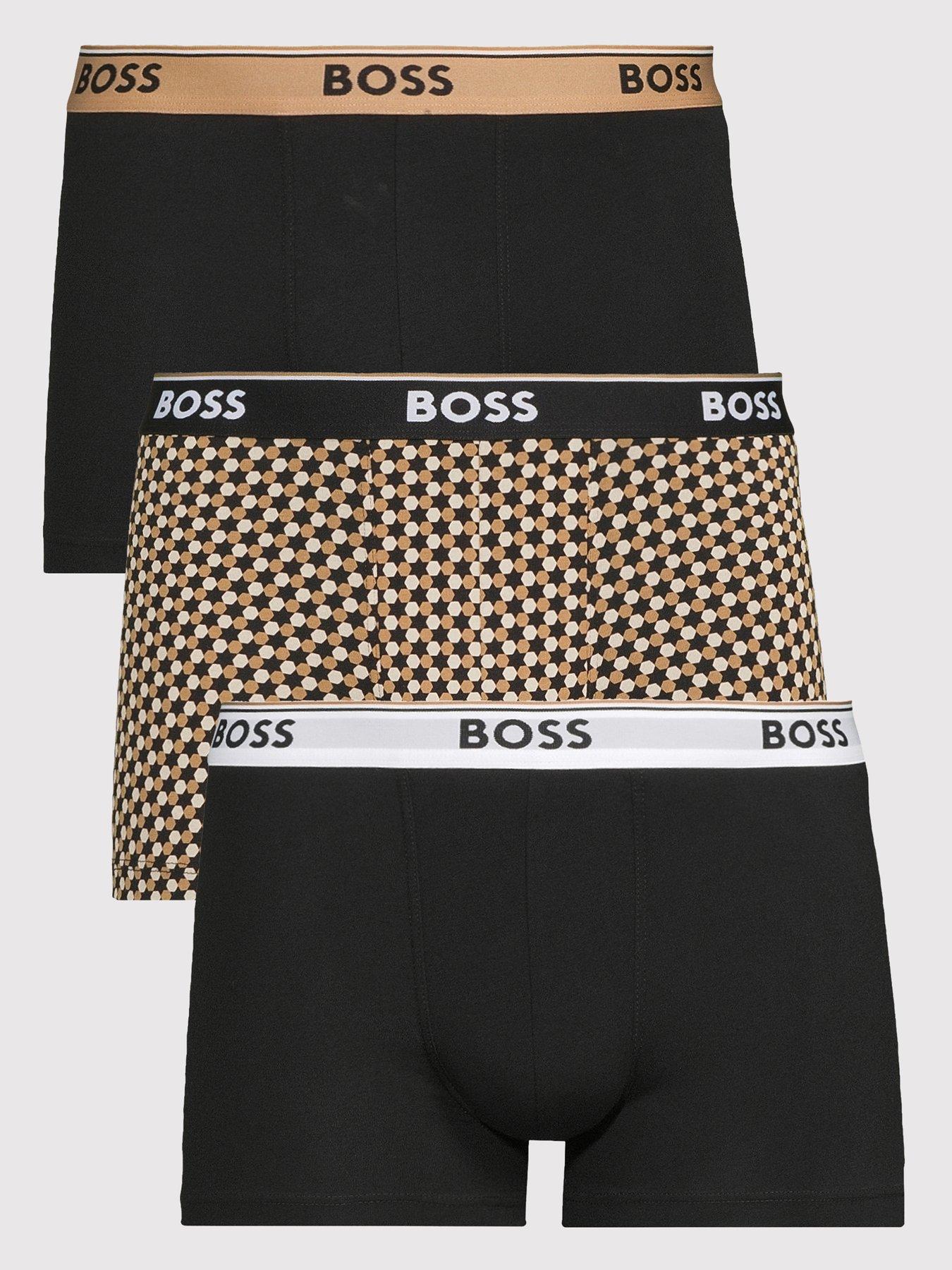 undefined Boss Bodywear 3 Pack Power Corporate Design Trunks - Black