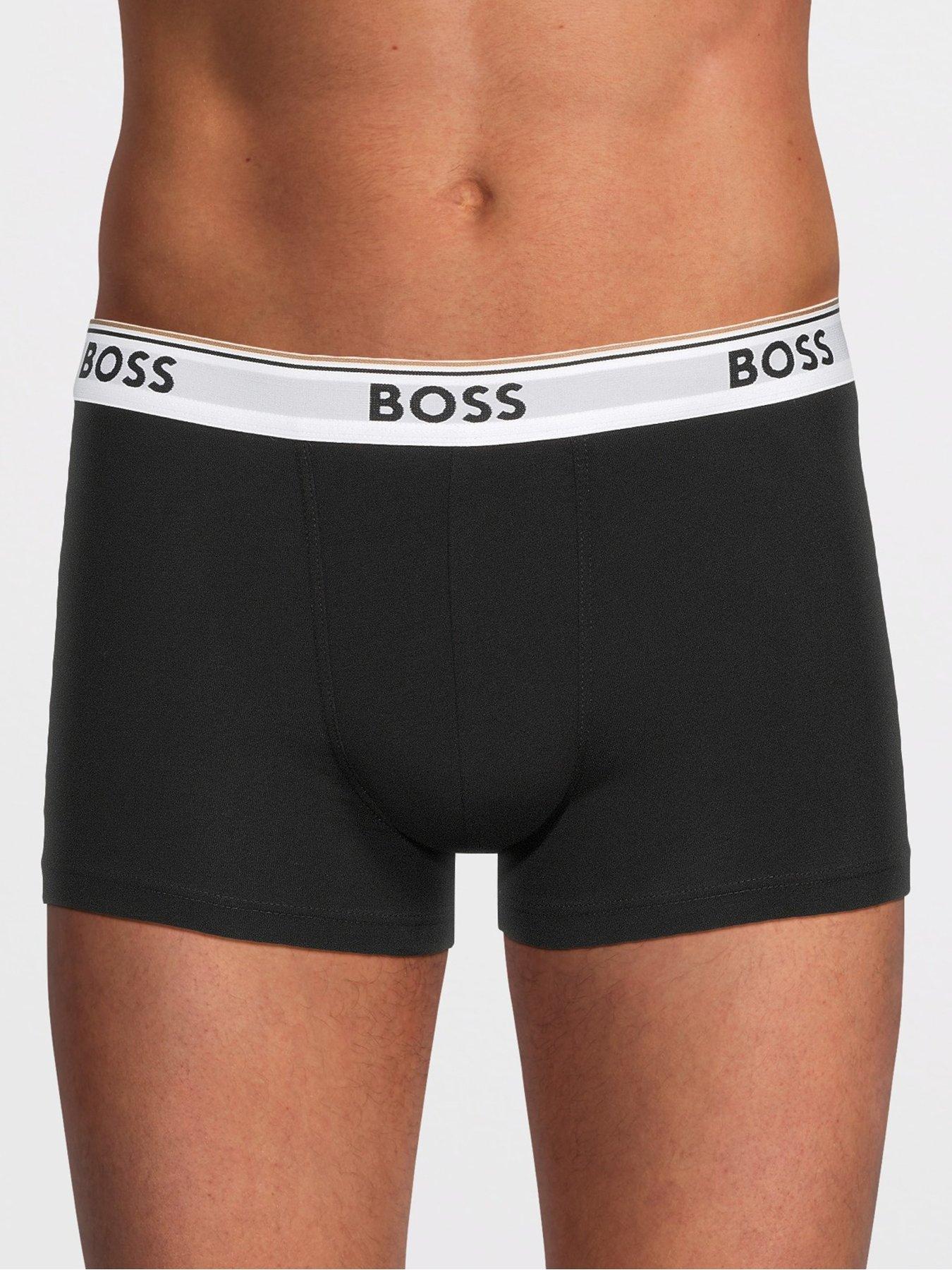 Image 2 of 3 of BOSS Bodywear 3 Pack Power Corporate Design Trunks - Black