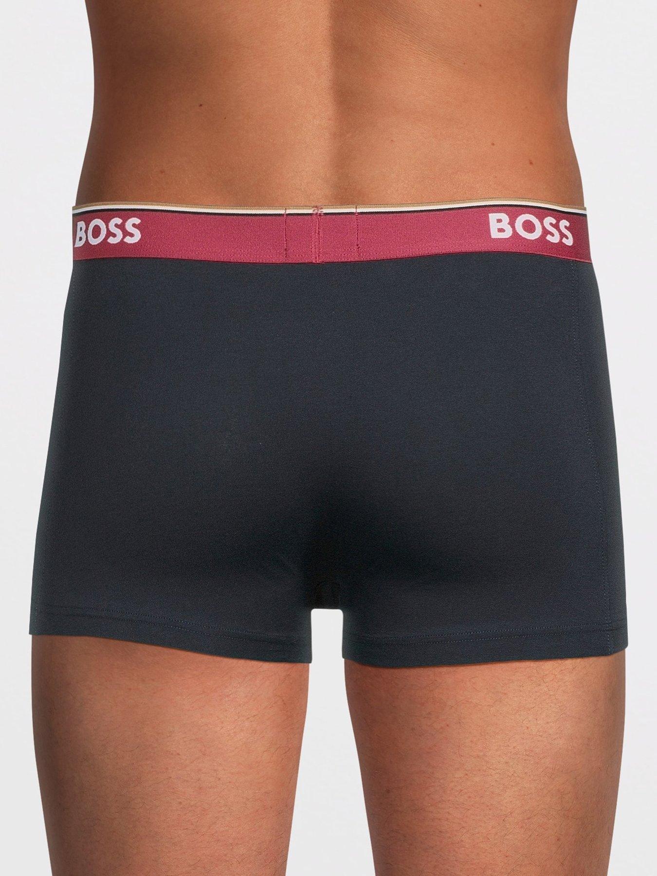 Image 3 of 3 of BOSS Bodywear 3 Pack Power Check Design Trunks - Blue