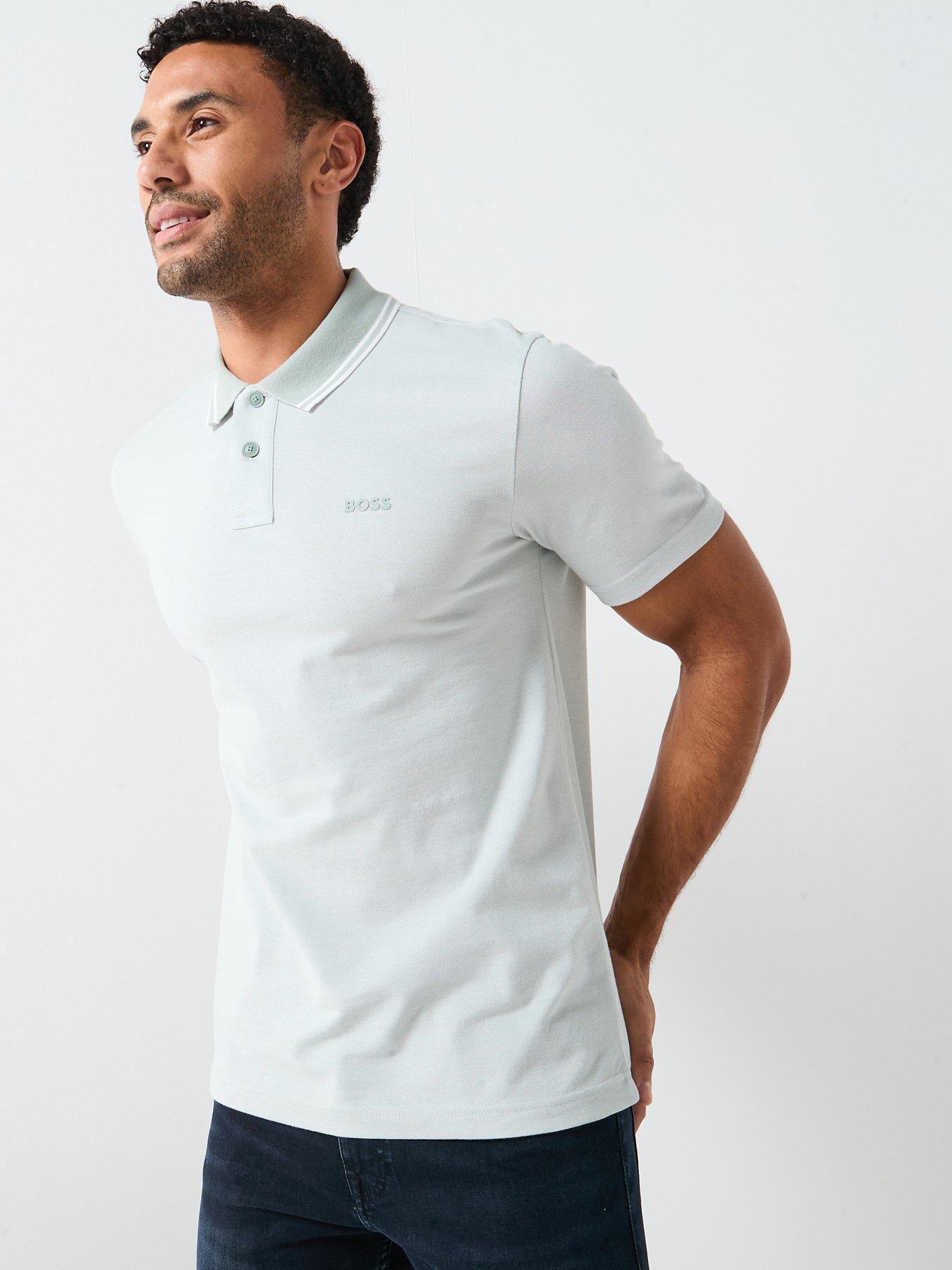 undefined Boss Peoxfordnew Tipped Polo Shirt - Light Green