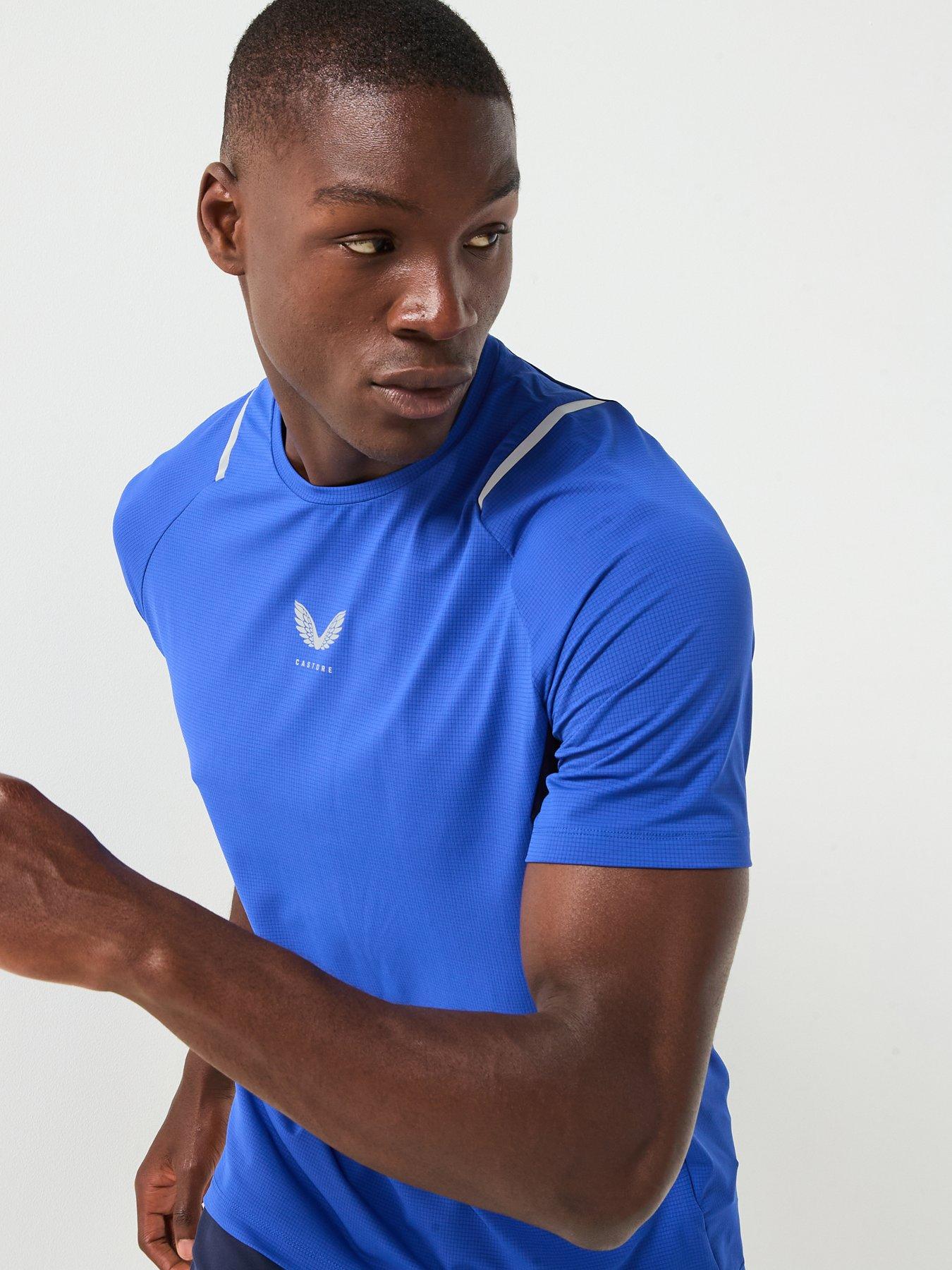 Image 4 of 5 of Castore Mens Training Apex Short Sleeve T-Shirt - Blue