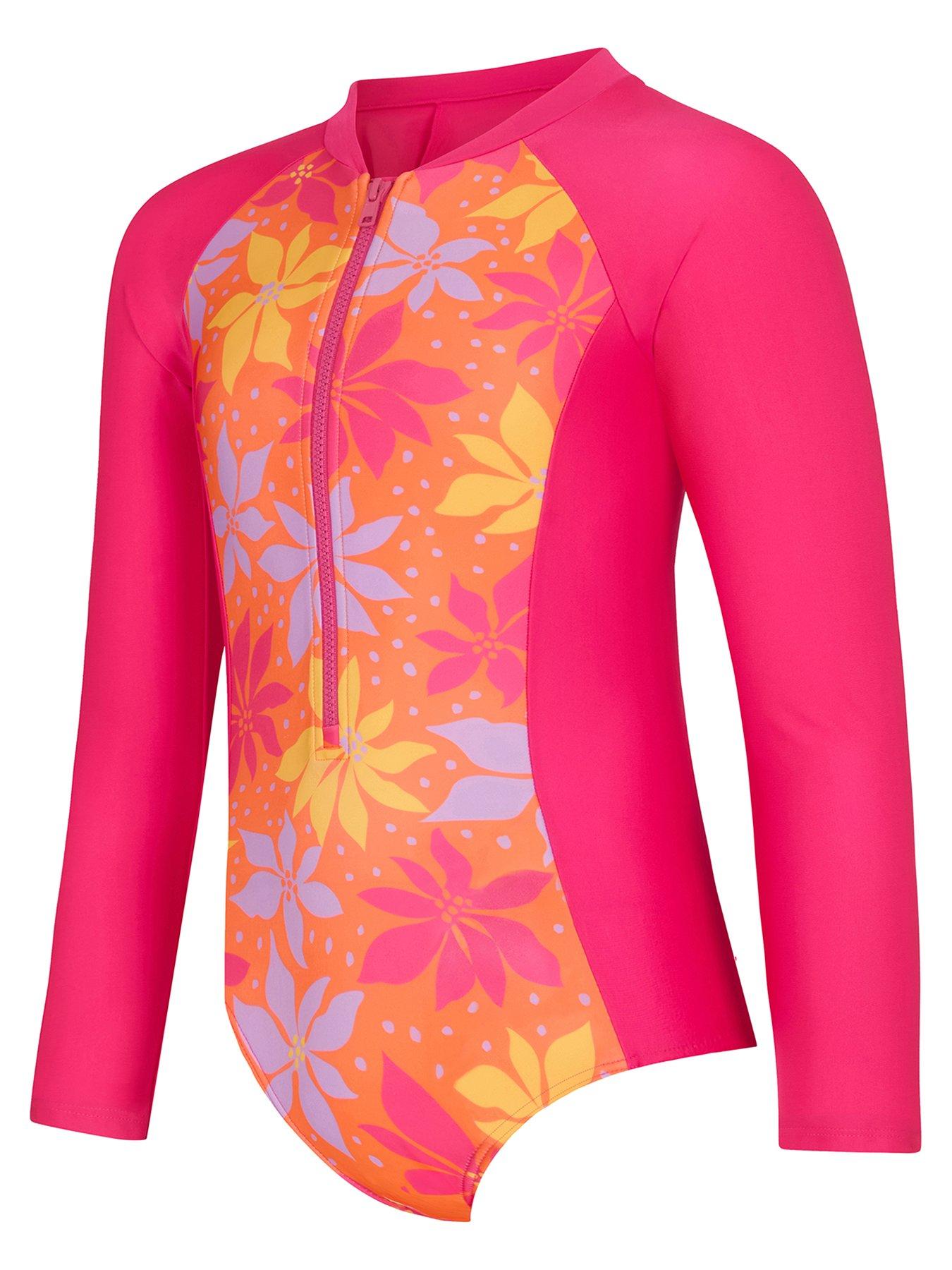 Zoggs Junior Girl's Waikiki Paddle Suit Swimsuit - Pink