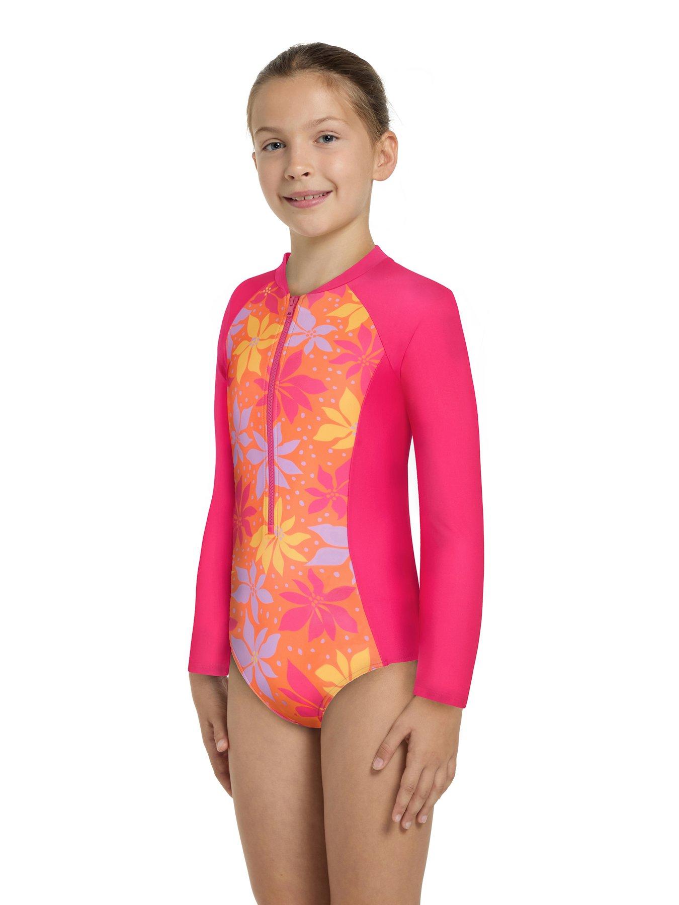 Image 2 of 4 of Zoggs Junior Girl's Waikiki Paddle Suit Swimsuit - Pink