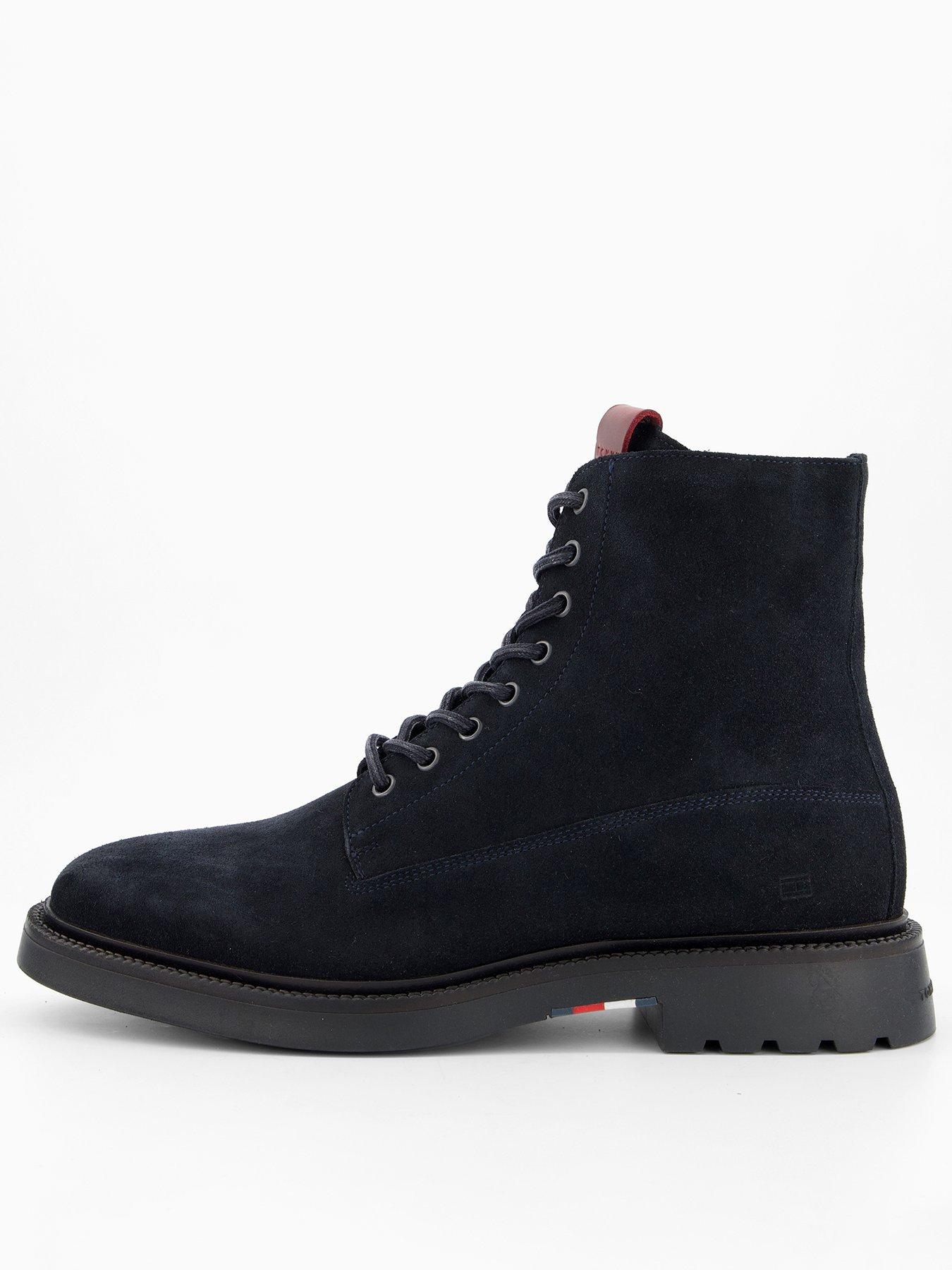 undefined Comfort Lace Up Boots - Navy