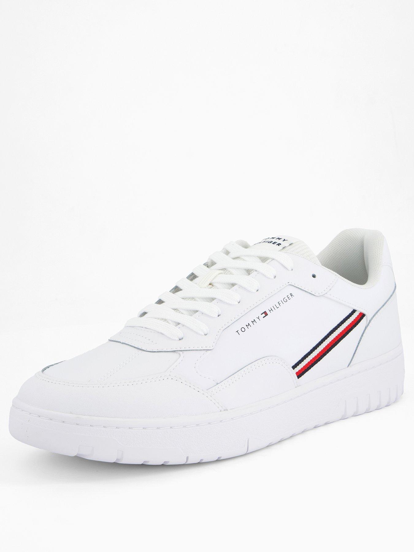 Image 2 of 7 of Tommy Hilfiger Th Basket Core Stripe Trainers - White