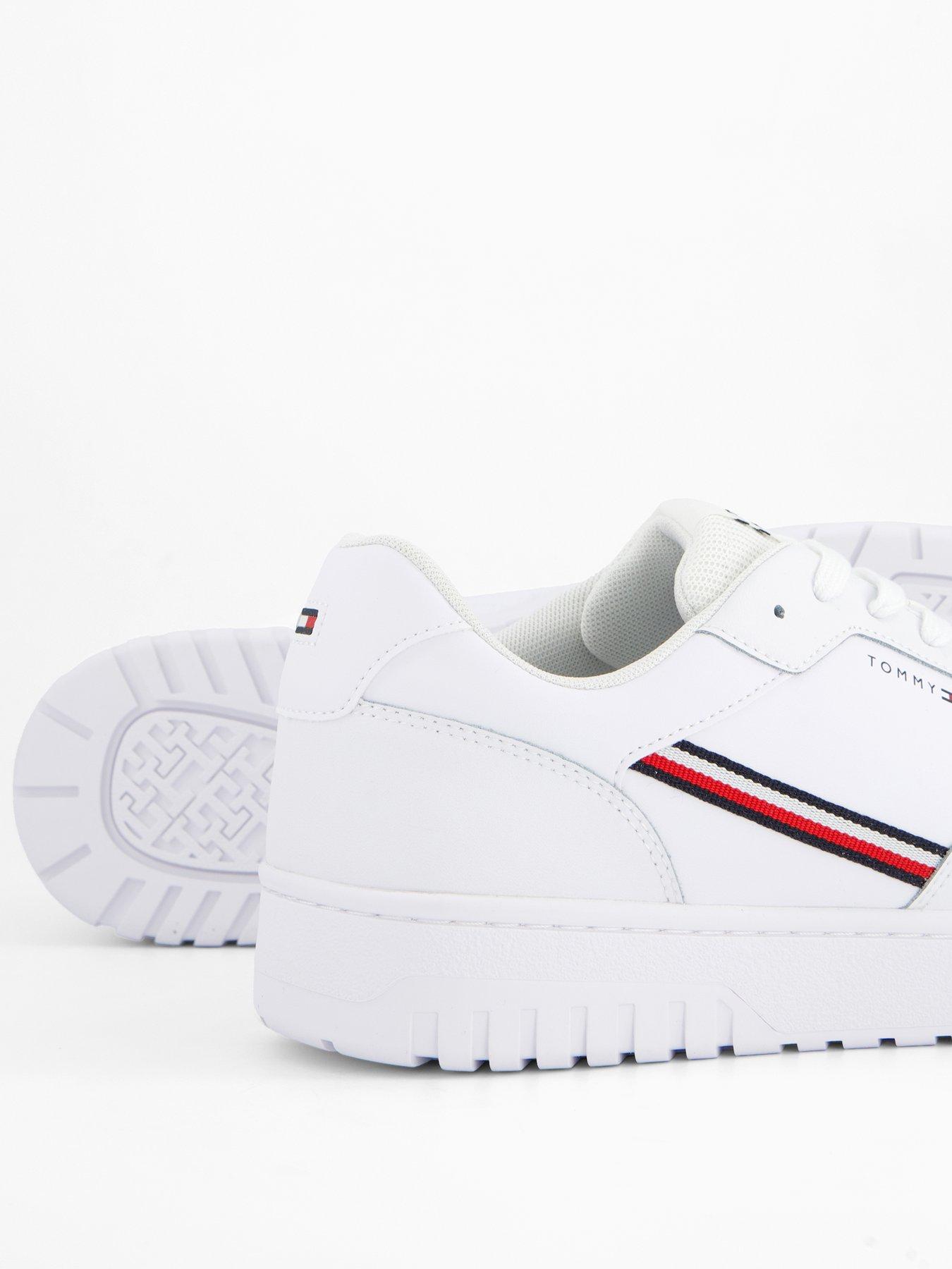 Image 6 of 7 of Tommy Hilfiger Th Basket Core Stripe Trainers - White