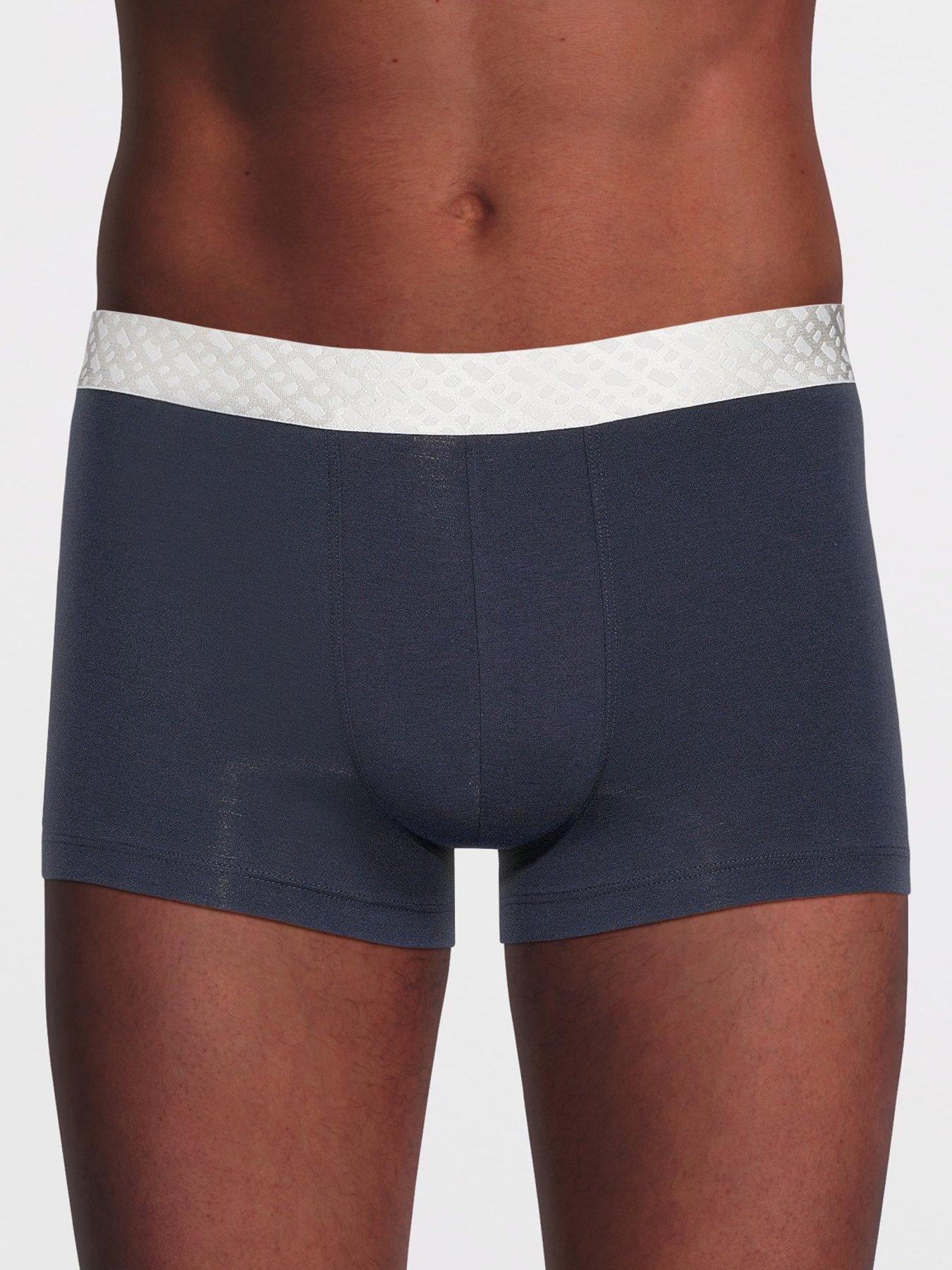 Image 2 of 3 of BOSS Bodywear 3-Pack Contrast Metallic Monogram Waistband Trunk Gift Set - Multi
