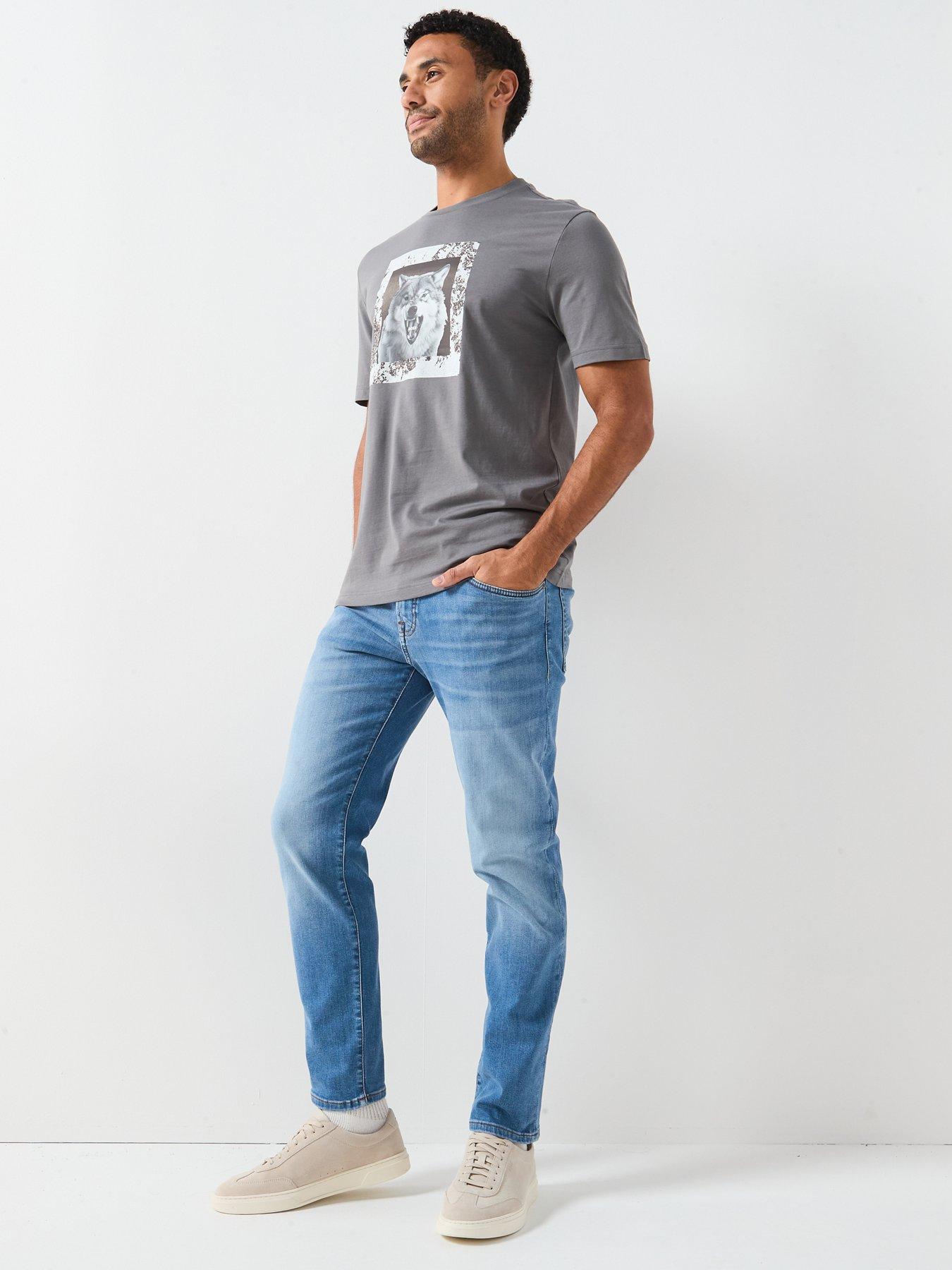 Image 5 of 5 of BOSS Boss Re.maine Soft Motion Regular Fit Jeans - Light Blue