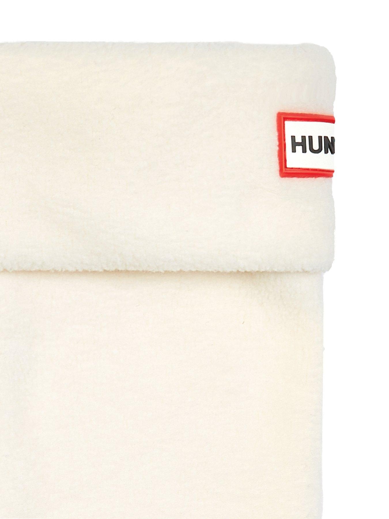  image of hunter-kids-fleece-boot-sock-white