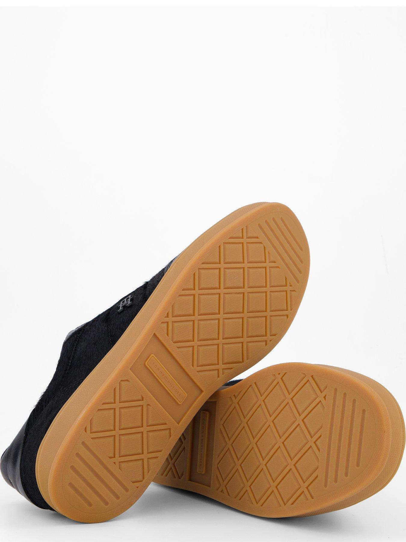 Image 4 of 7 of Tommy Hilfiger Heritage Calf Hair Trainer - Black
