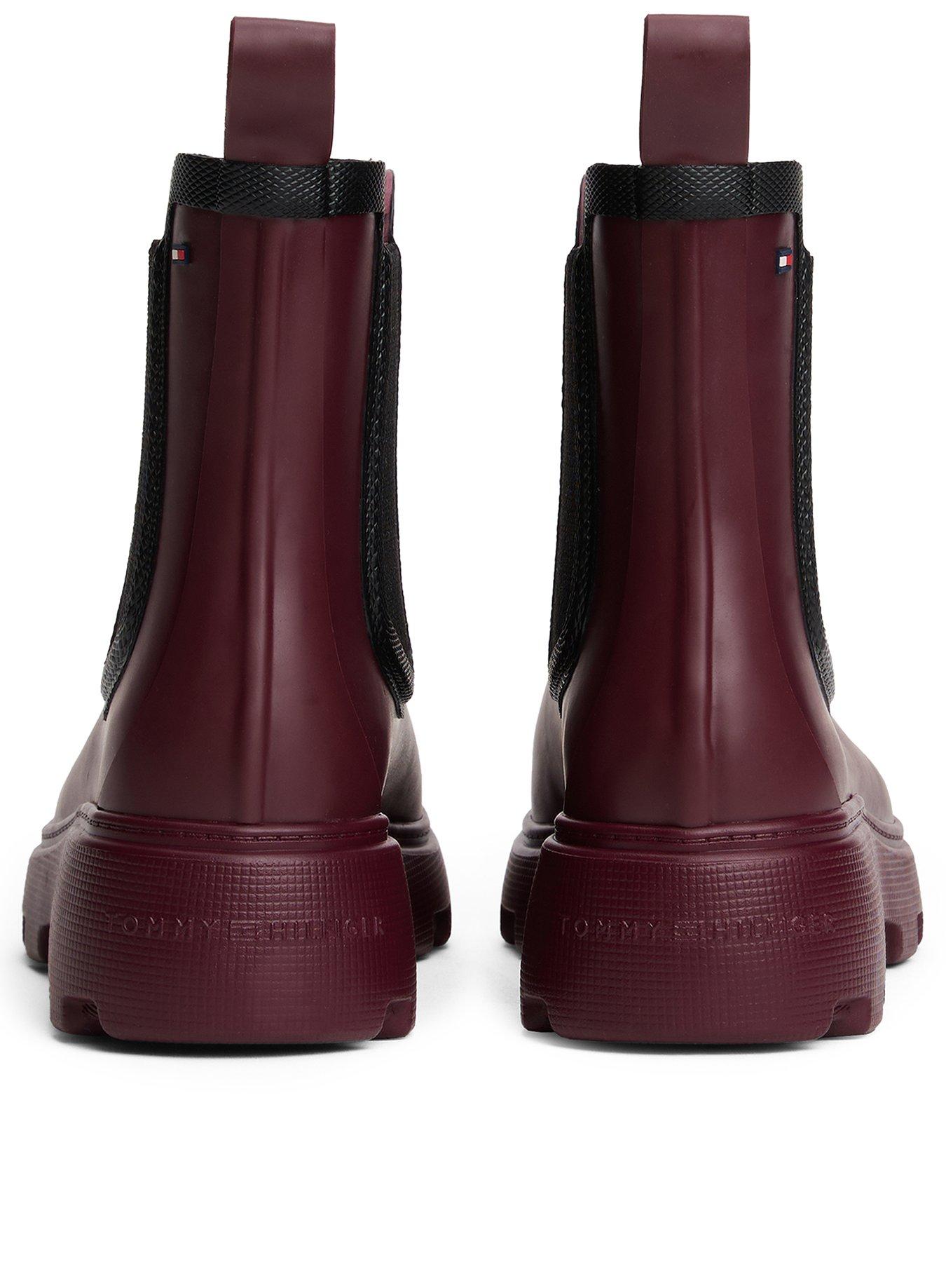 Image 3 of 6 of Tommy Hilfiger Lined Rainboots - Burgundy