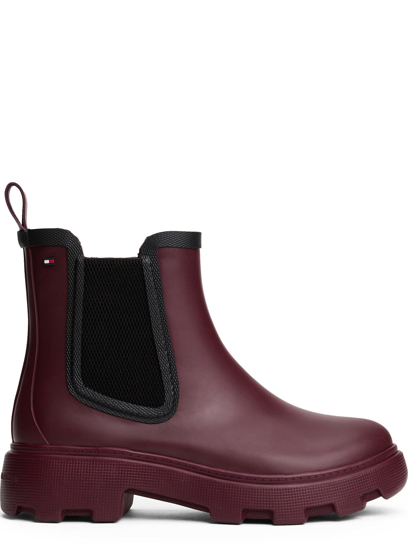 Image 4 of 6 of Tommy Hilfiger Lined Rainboots - Burgundy