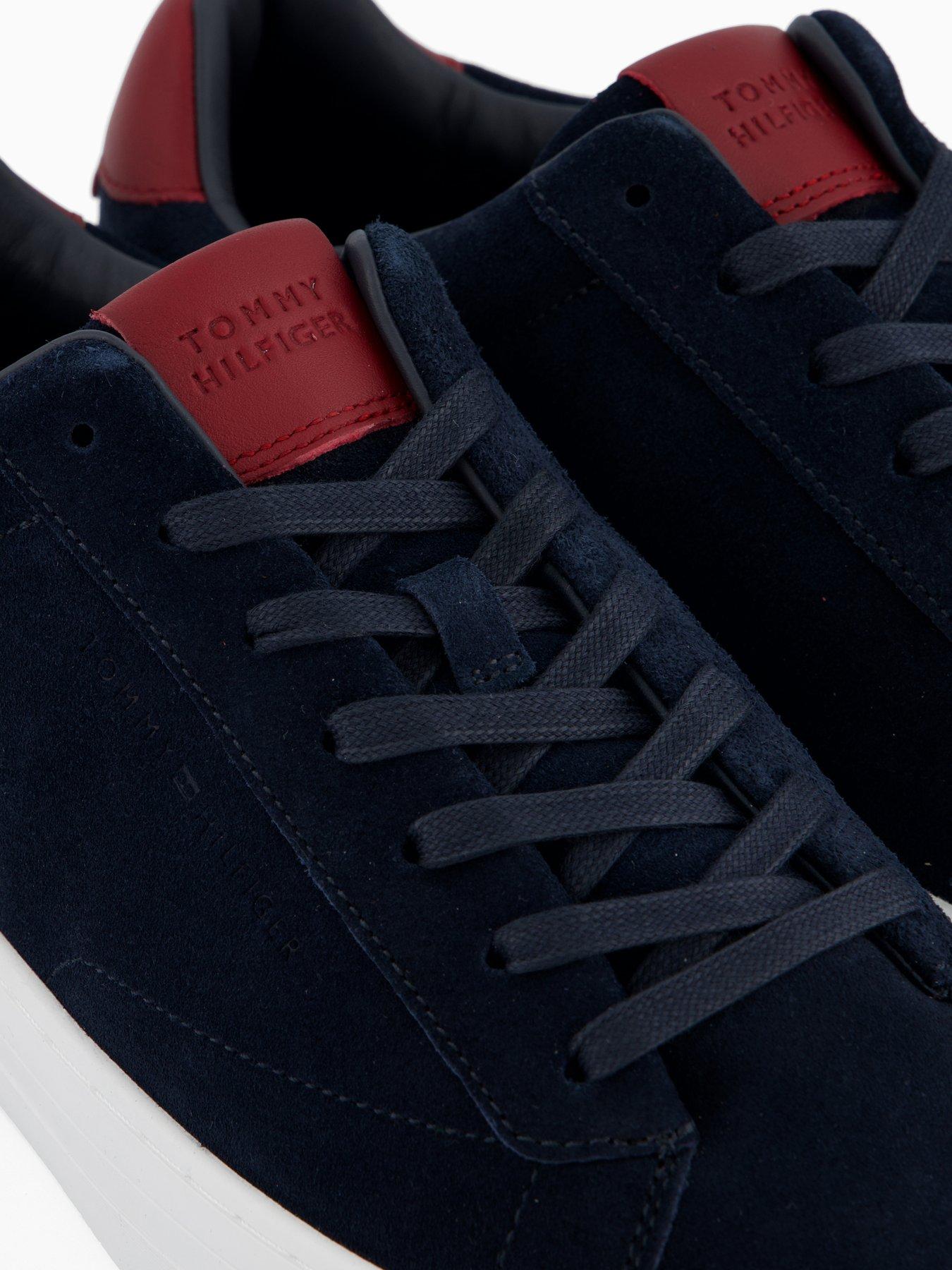 Image 5 of 7 of Tommy Hilfiger Premium Dress Cupsole Suede Trainers - Navy
