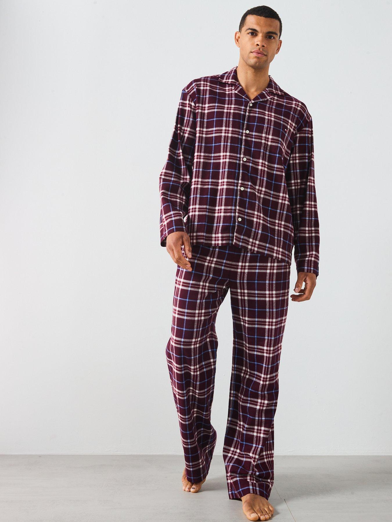  image of tommy-hilfiger-original-tartan-pyjama-set-dark-red