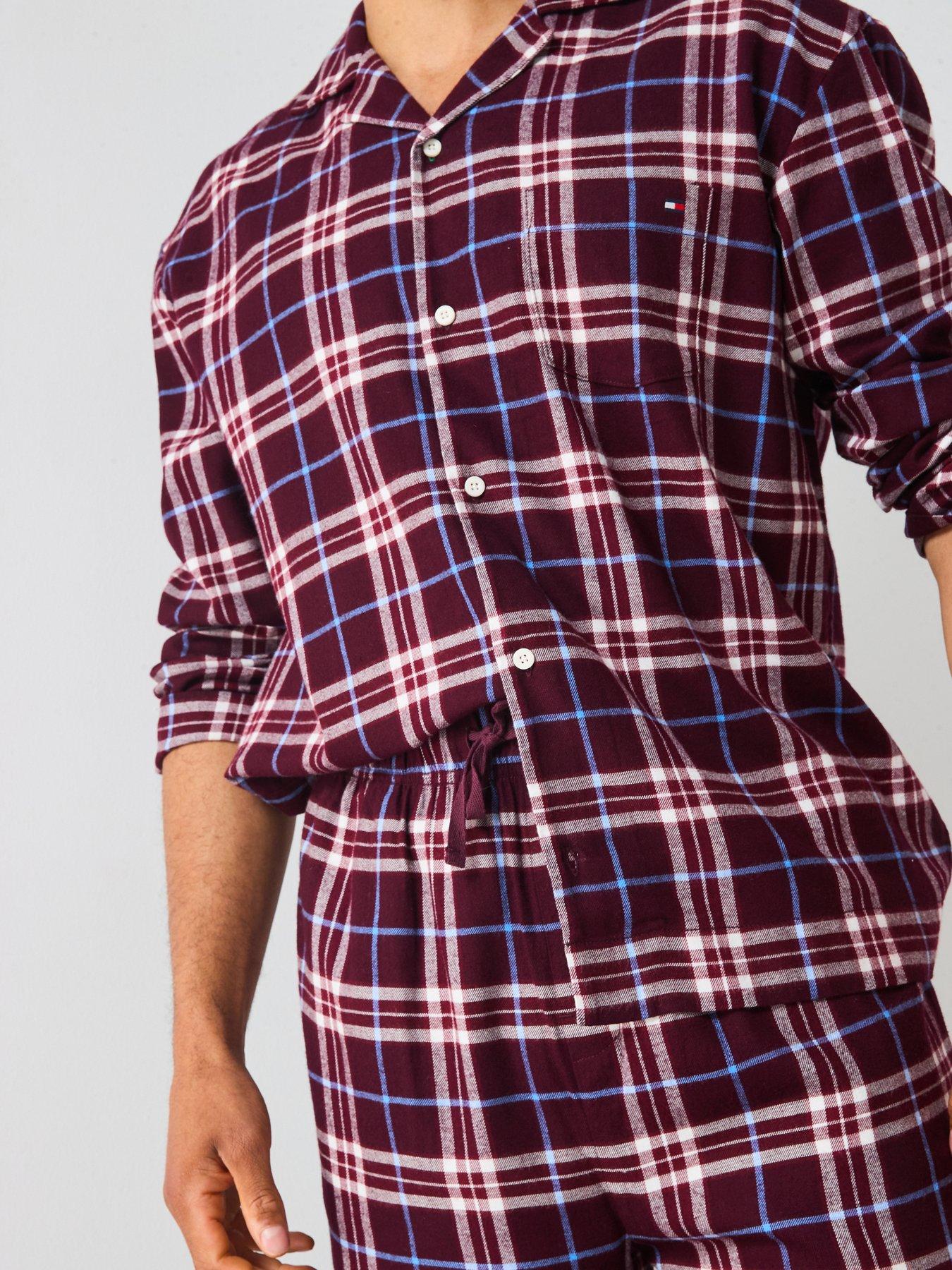  image of tommy-hilfiger-original-tartan-pyjama-set-dark-red