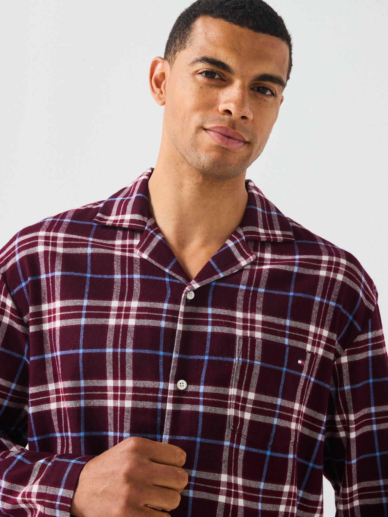  image of tommy-hilfiger-original-tartan-pyjama-set-dark-red