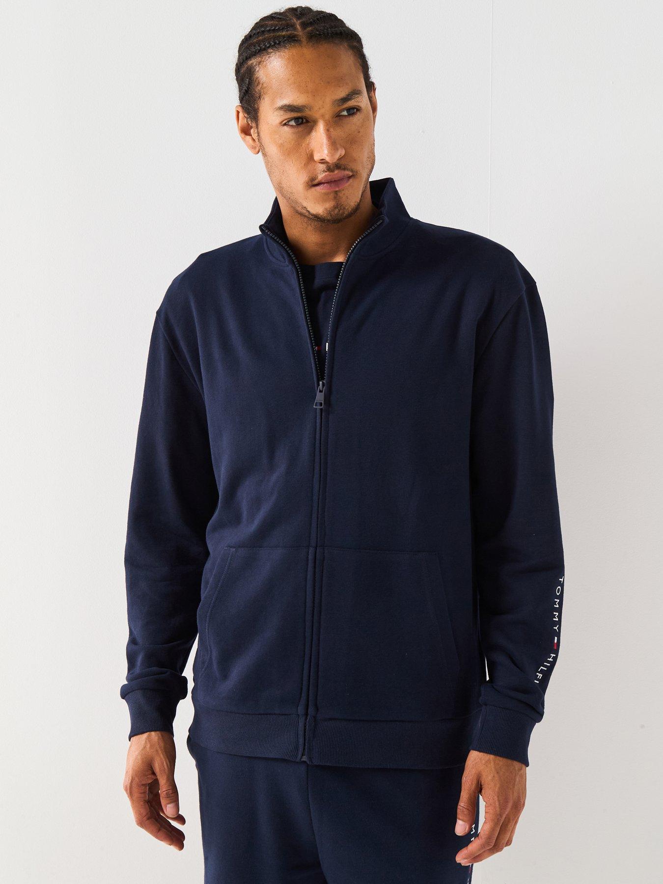 Image 1 of 6 of Tommy Hilfiger Loungewear Original Full Zip Sweatshirt - Navy