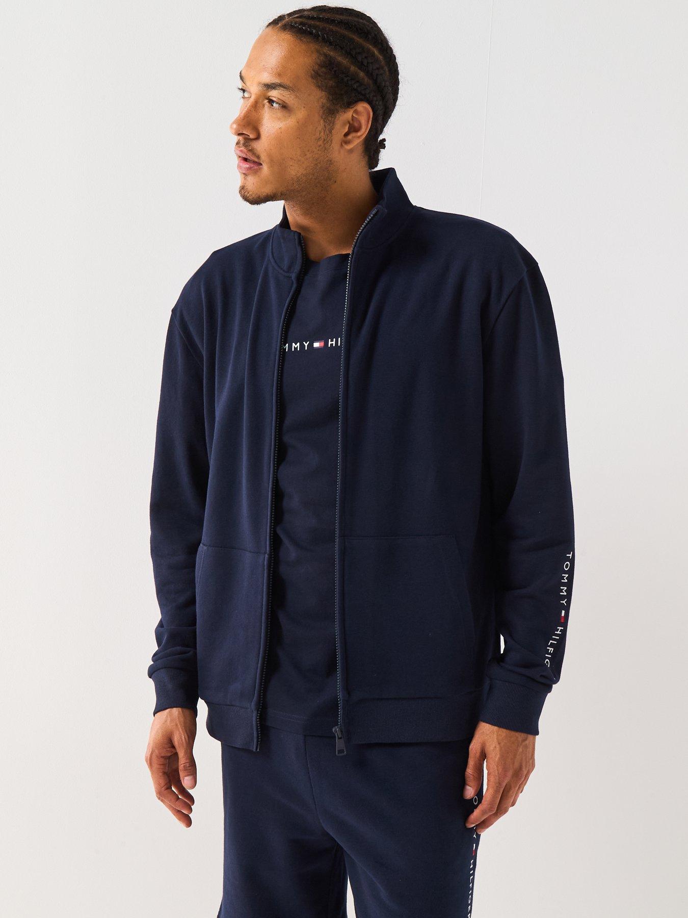 Image 6 of 6 of Tommy Hilfiger Loungewear Original Full Zip Sweatshirt - Navy