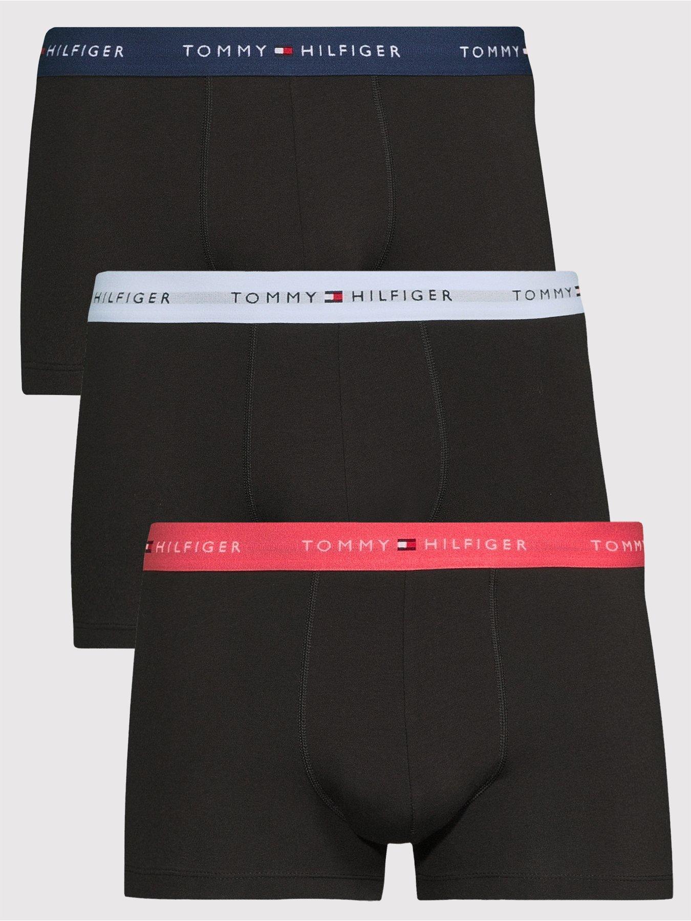 Tommy Hilfiger 3 Pack Signature Cotton Trunks - Black