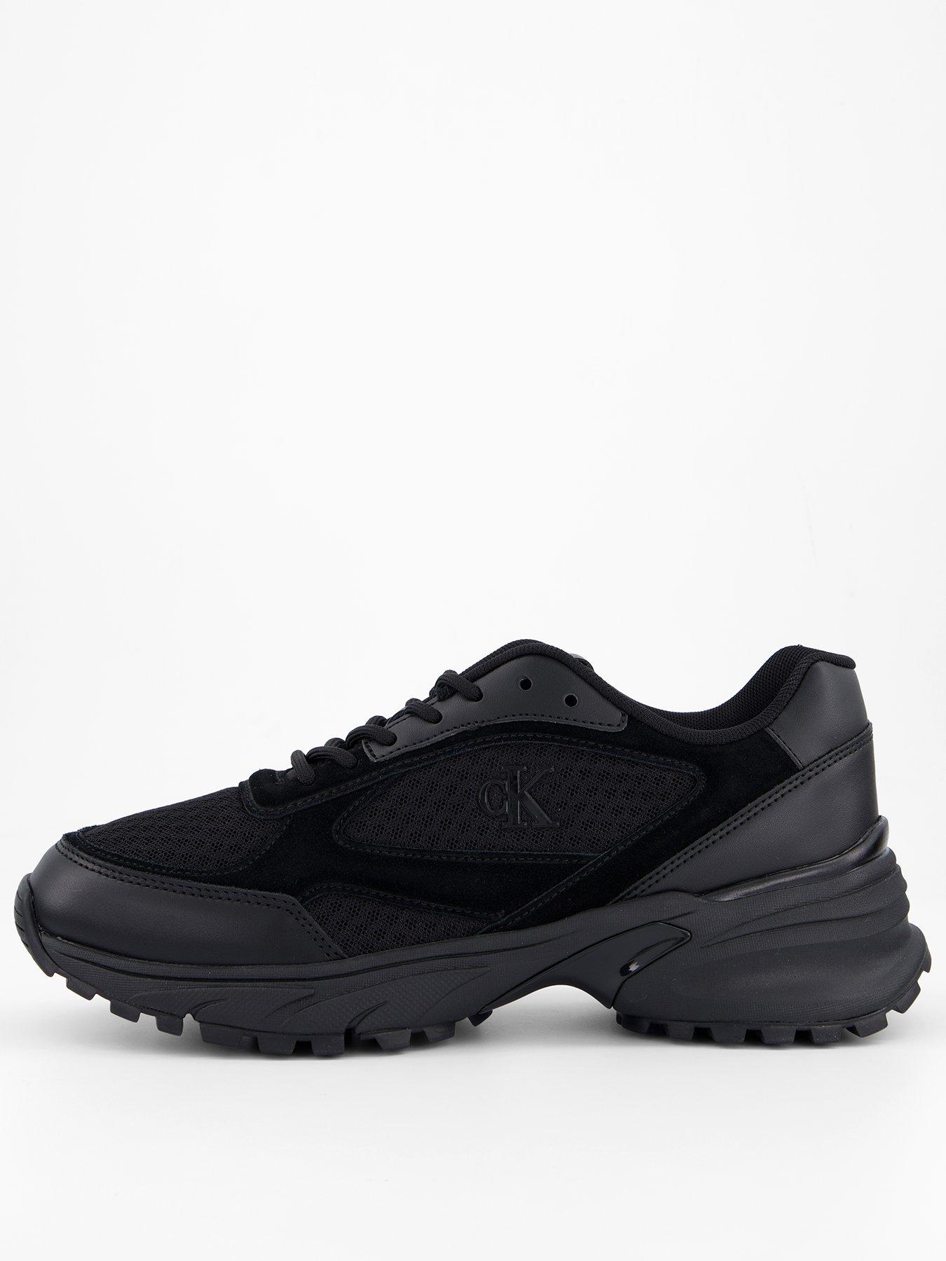 Calvin Klein Platform Hike Casual Mesh Runner Trainer - Black