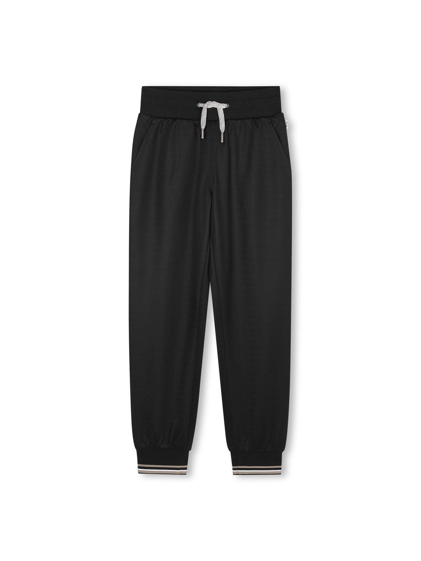  image of boss-boys-zip-through-hoodie-jog-set-black