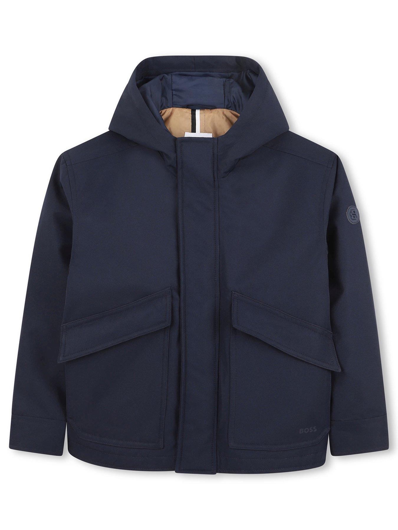  image of boss-boys-hooded-jacket-navy