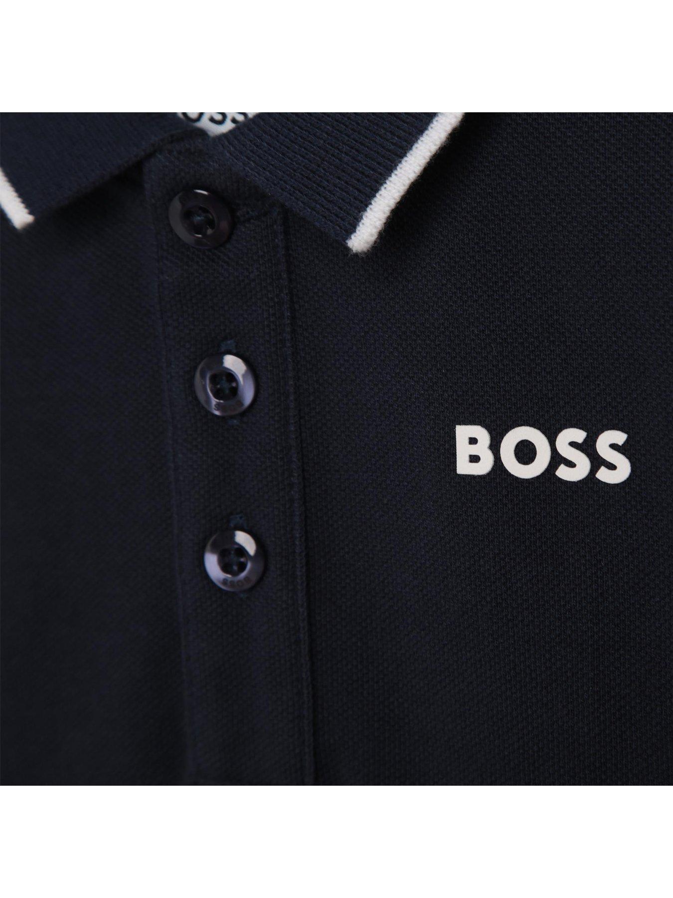  image of boss-baby-boys-short-sleeve-logo-polo-shirt-navy