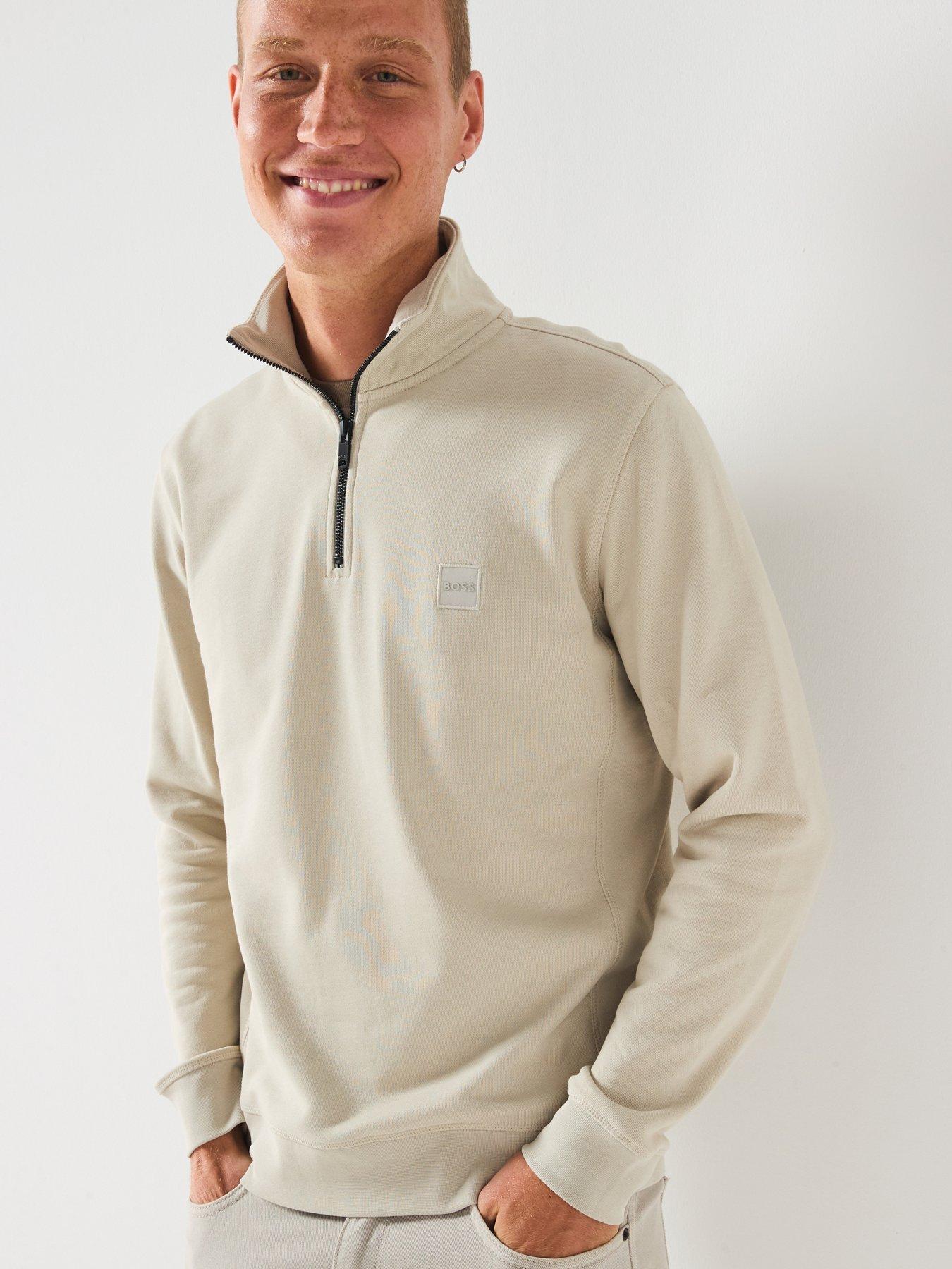  image of boss-zetrust-14-zip-sweat-light-beige