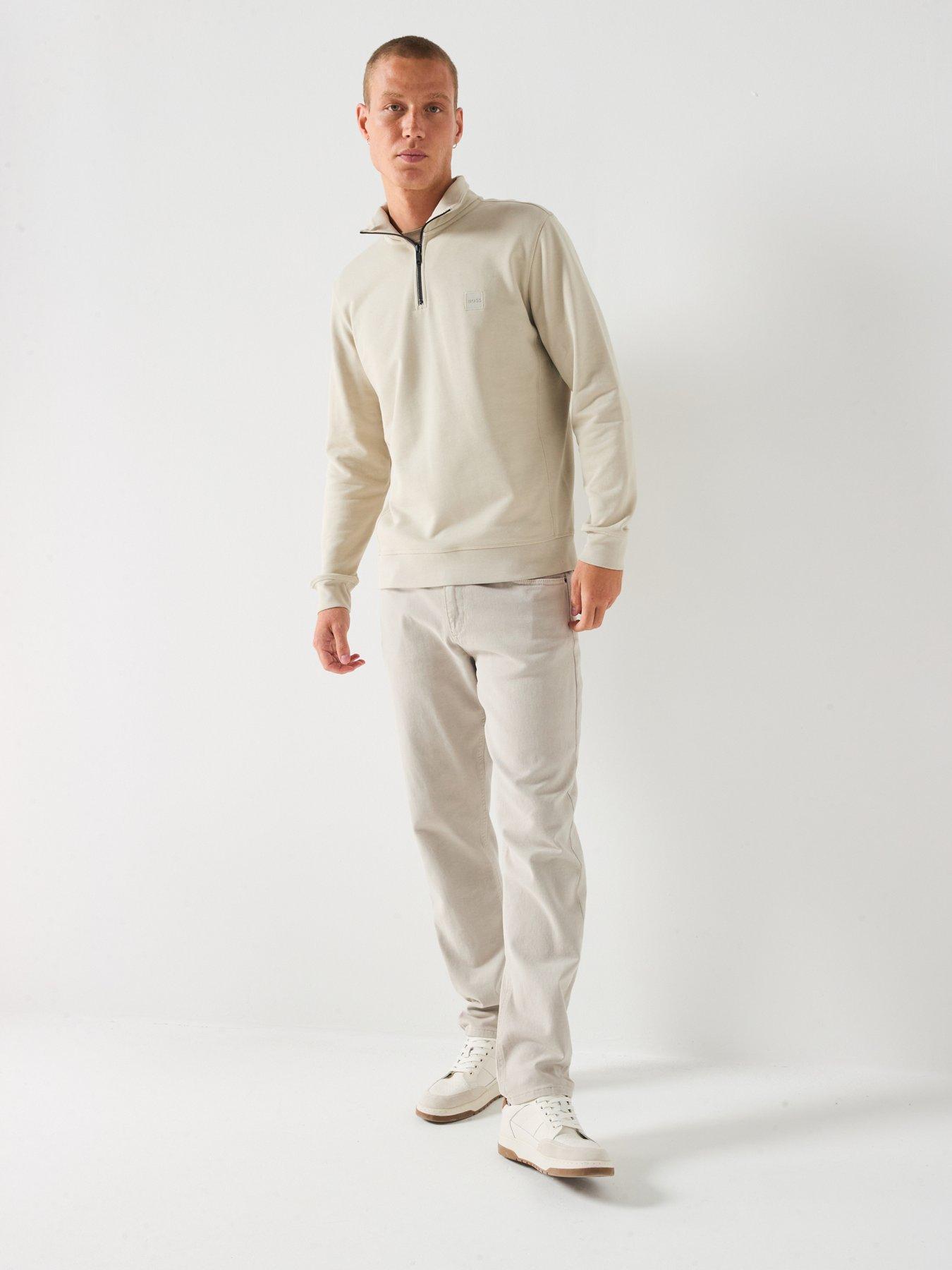  image of boss-zetrust-14-zip-sweat-light-beige
