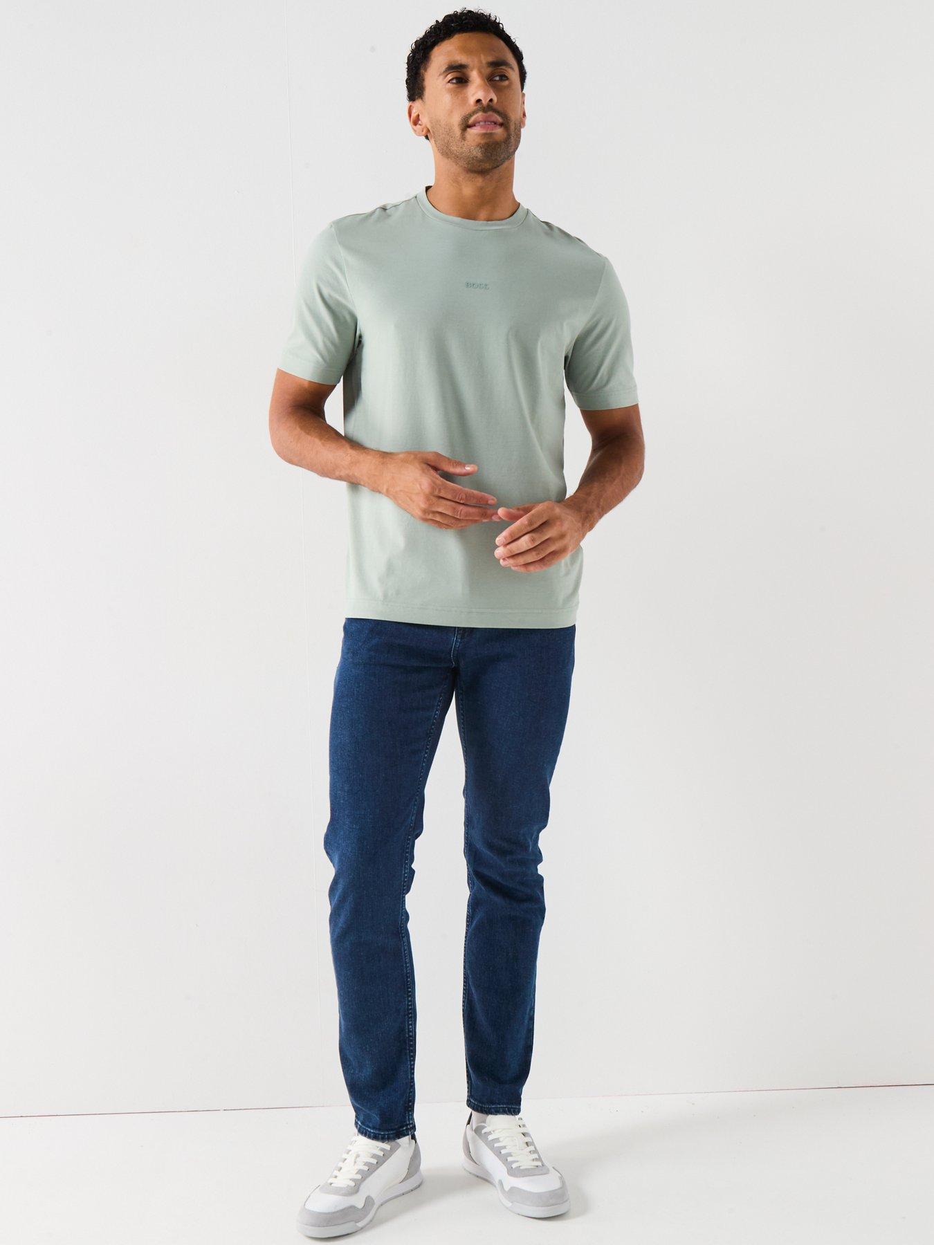 Image 3 of 6 of BOSS Tchup Relaxed Fit Centre Logo T-Shirt - Light Green