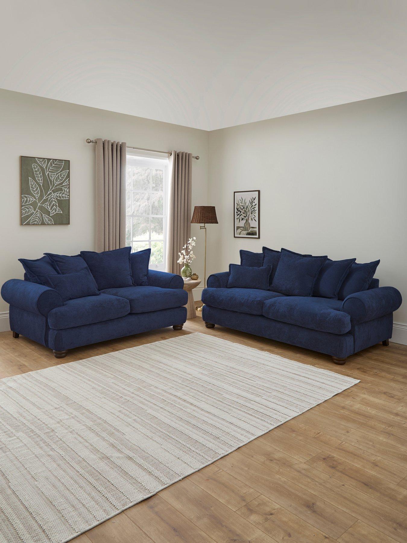 The Very Collection Amersham 3 + 2 Seater Scatter Back Fabric Sofas Set (Buy  &  SAVE!) - Made to Order in the UK - FSC® Certified