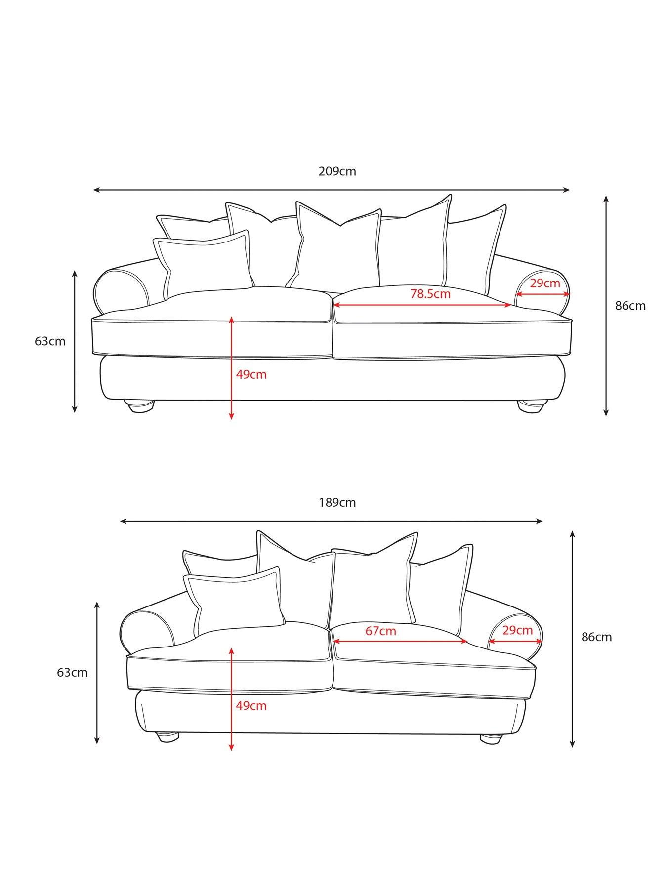 Image 7 of 7 of The Very Collection Amersham 3 + 2 Seater Scatter Back&nbsp;Fabric Sofas Set (Buy &amp; SAVE!)&nbsp;- Made to Order in the UK - FSC&reg; Certified