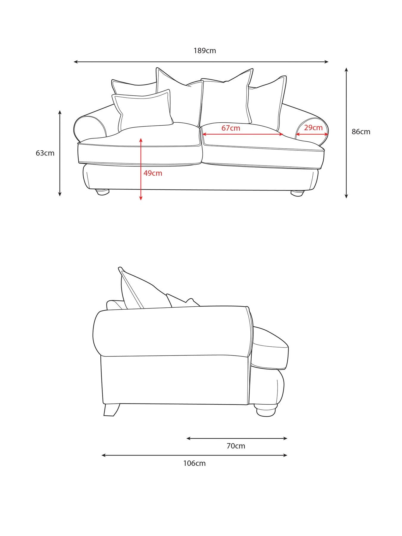 Image 7 of 7 of The Very Collection Amersham 2 Seater Fabric Scatter Back&nbsp;Sofa&nbsp;- Made to Order in the UK - FSC&reg; Certified