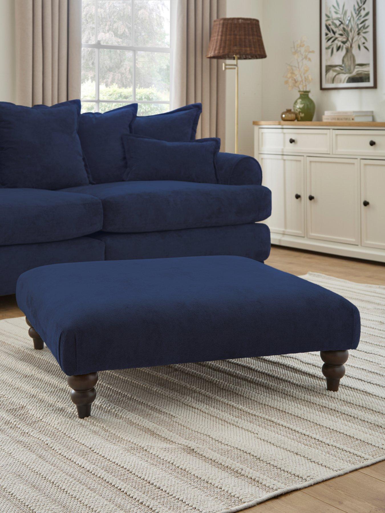 The Very Collection Amersham Plain Fabric Footstool - Made to Order in the UK - FSC® Certified