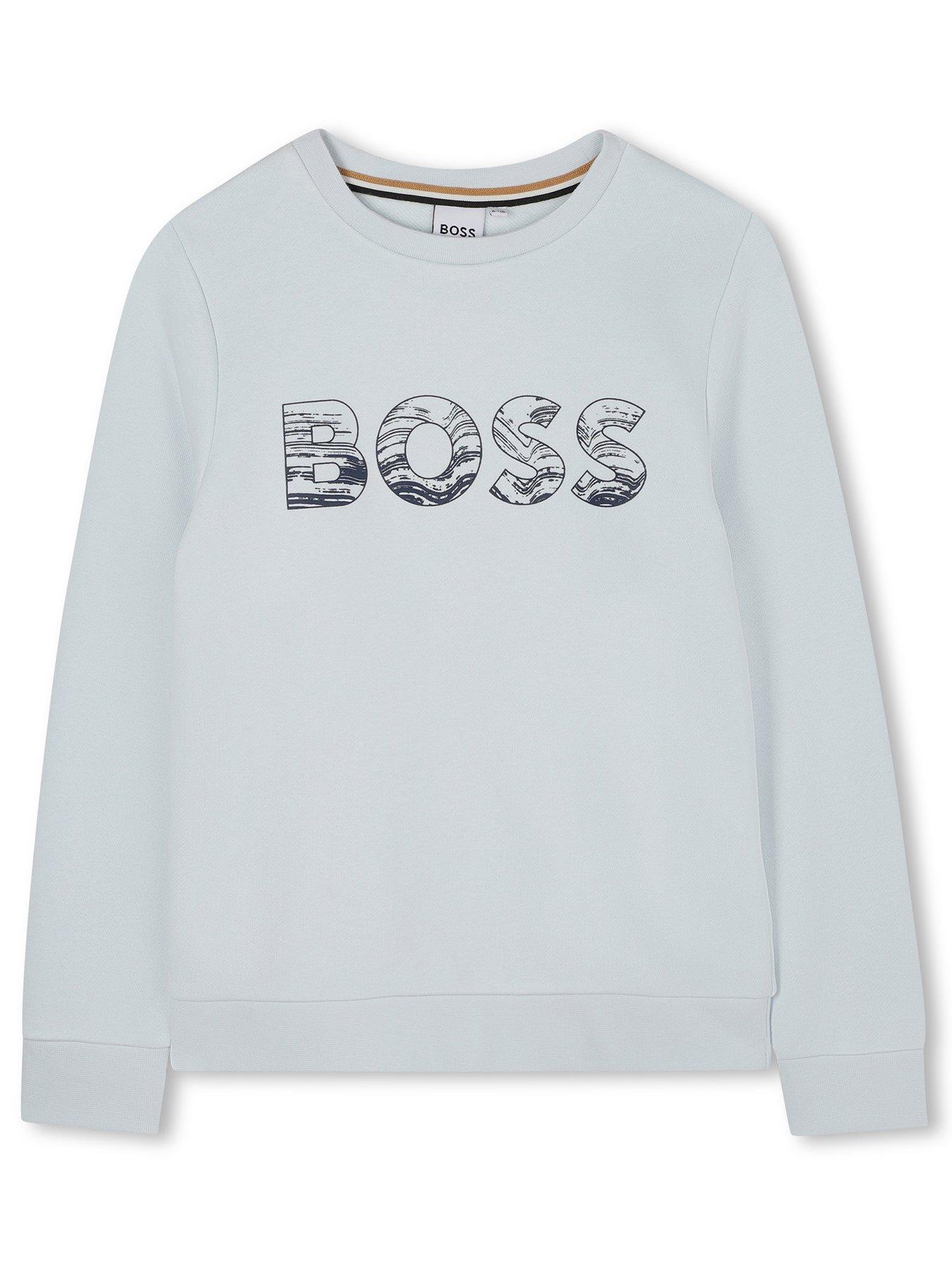 BOSS Boys Logo Sweatshirt - Light Blue