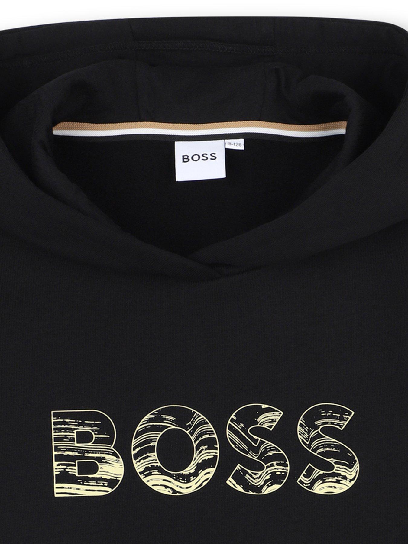  image of boss-boys-logo-hoodie-black