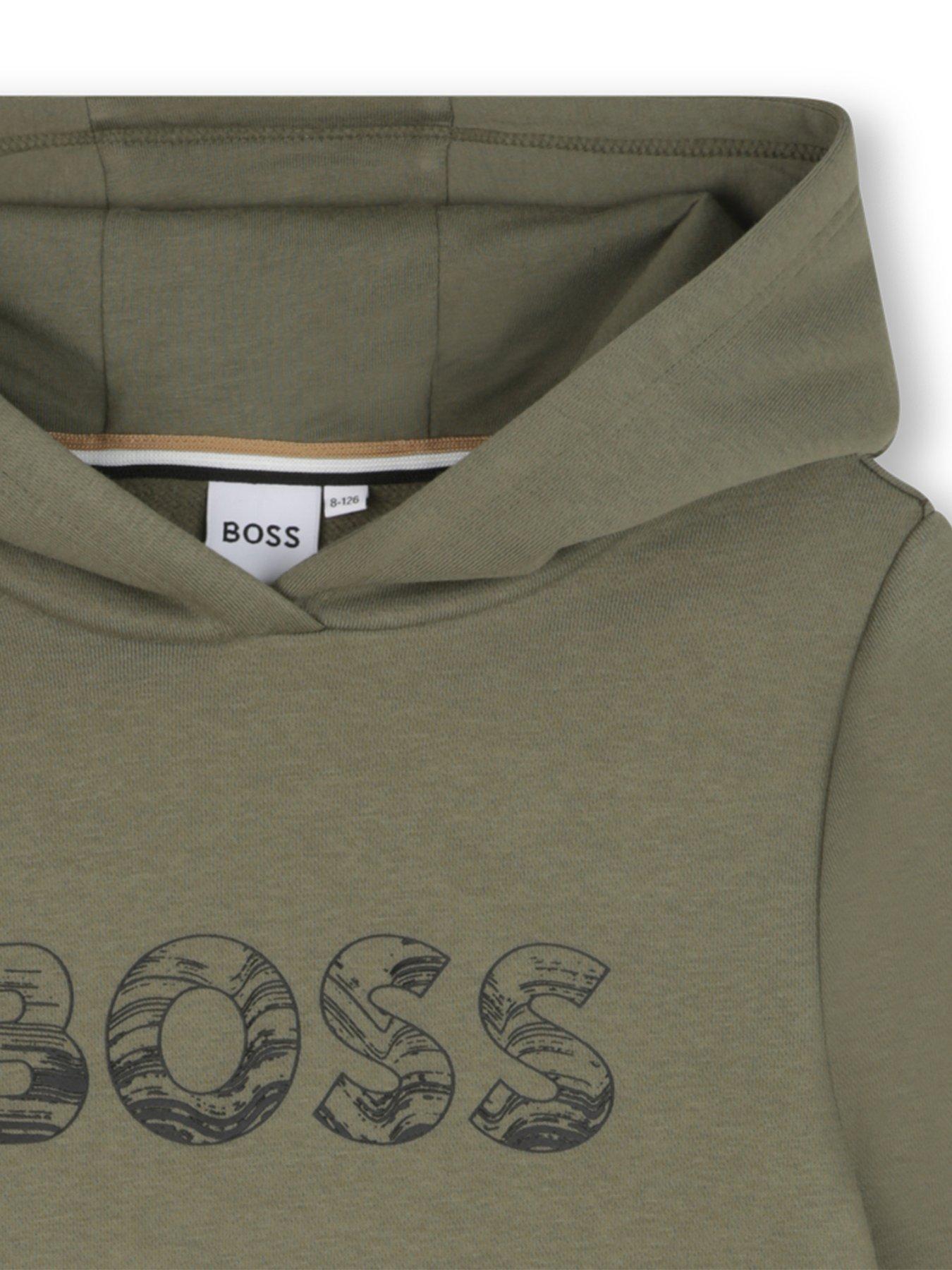Image 3 of 3 of BOSS Boys Logo Hoodie - Khaki