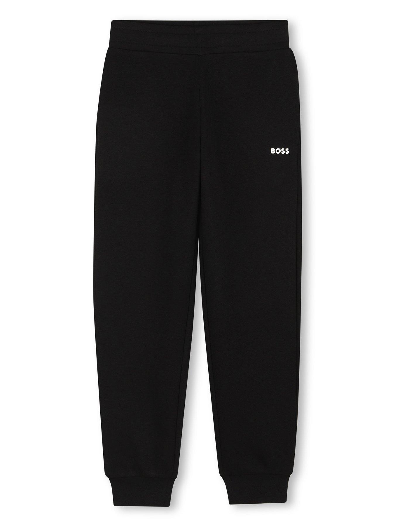 Image 1 of 3 of BOSS Boys Logo Jogging Bottoms - Black