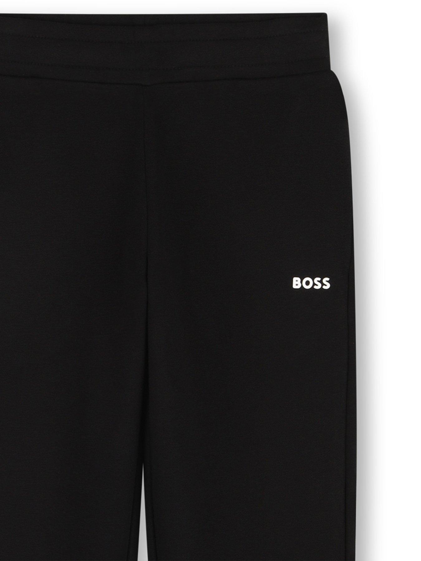Image 3 of 3 of BOSS Boys Logo Jogging Bottoms - Black