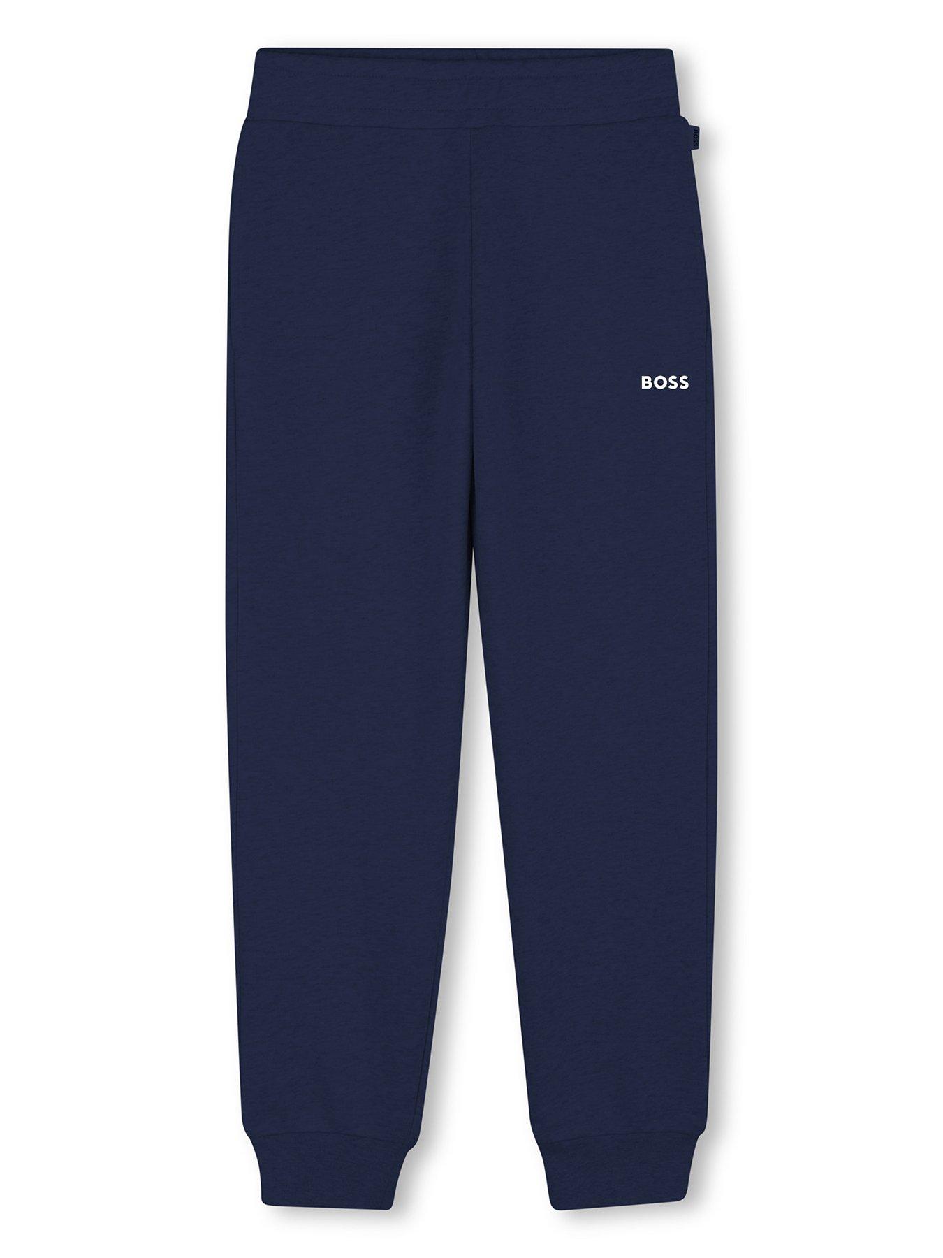 BOSS Boys Logo Jogging Bottoms - Navy