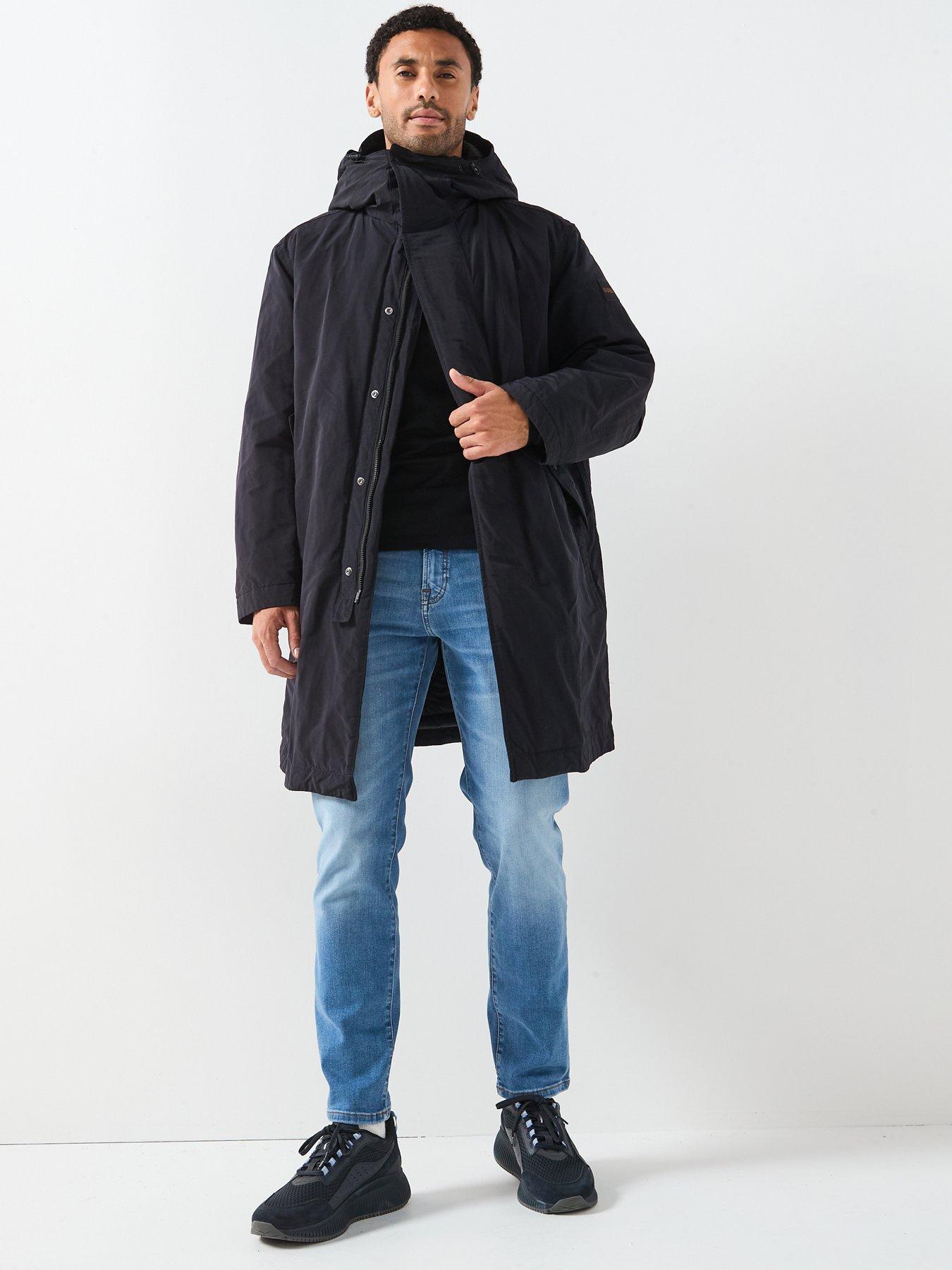 undefined Boss Ohave Oversize Fit Long Parka - Black