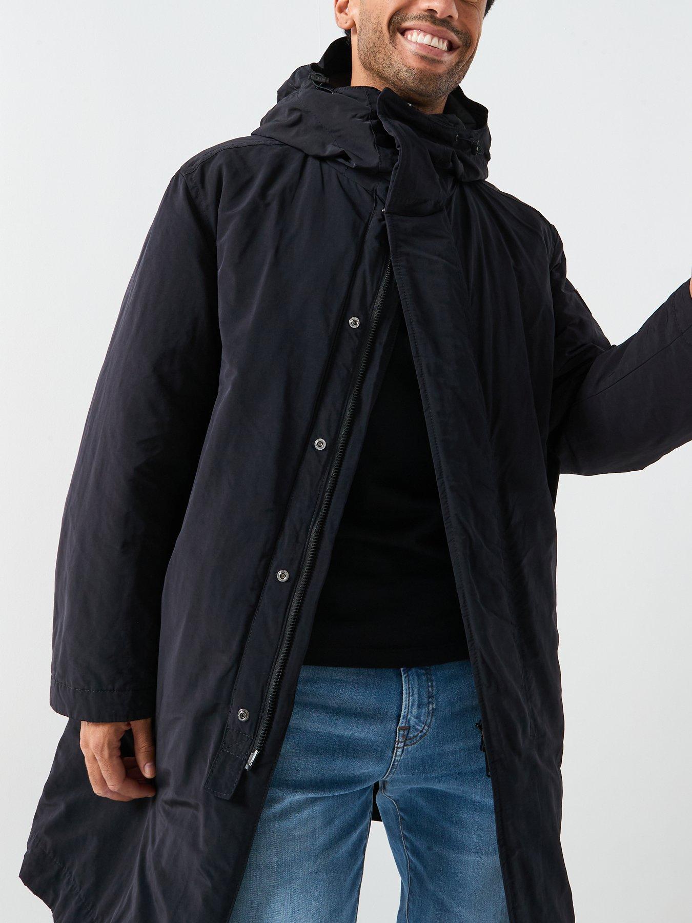 Image 5 of 6 of BOSS Boss Ohave Oversize Fit Long Parka - Black