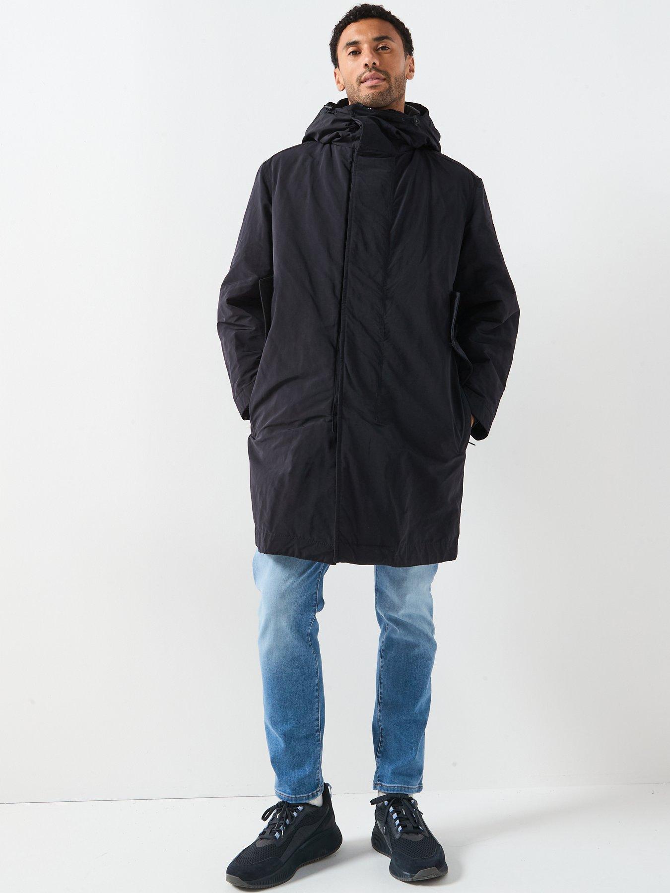 Image 6 of 6 of BOSS Boss Ohave Oversize Fit Long Parka - Black