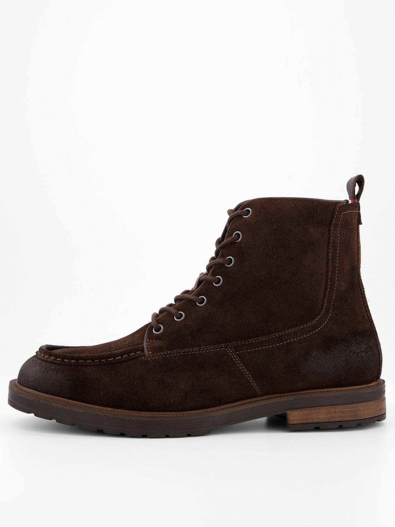 front image of tommy-hilfiger-cleated-suede-side-zip-lace-up-boots-brown
