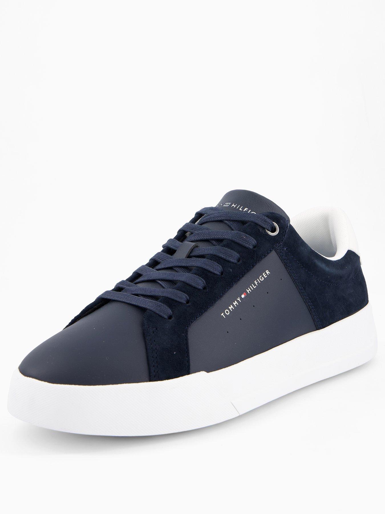 Image 2 of 7 of Tommy Hilfiger Th Court Mix Nubuck Trainers - Navy