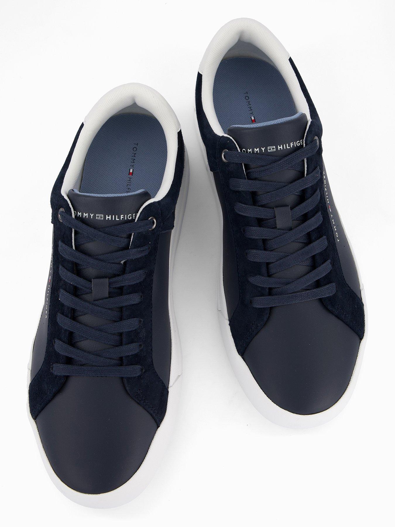 Image 3 of 7 of Tommy Hilfiger Th Court Mix Nubuck Trainers - Navy