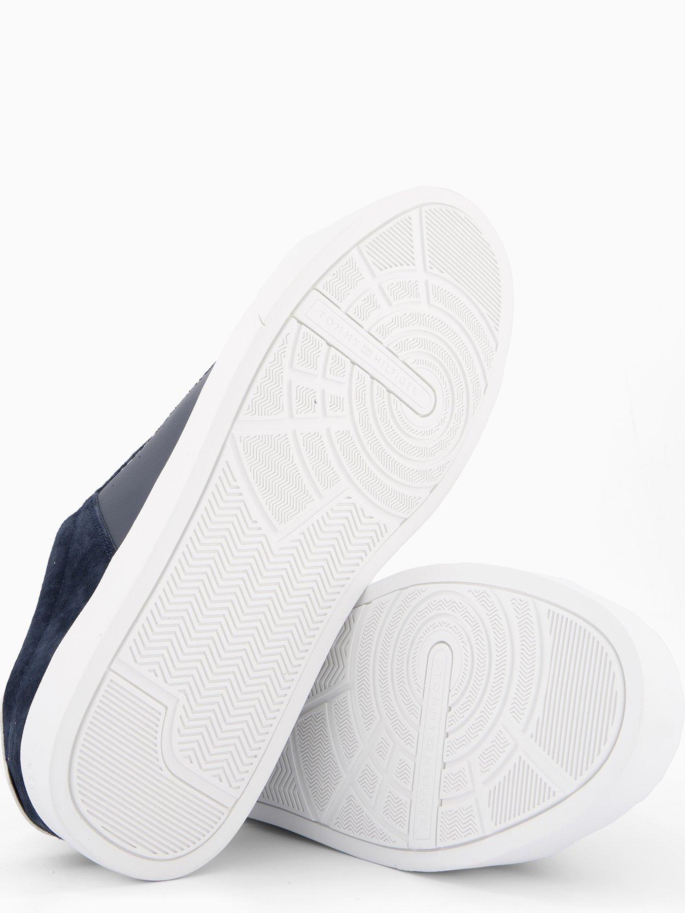 Image 4 of 7 of Tommy Hilfiger Th Court Mix Nubuck Trainers - Navy
