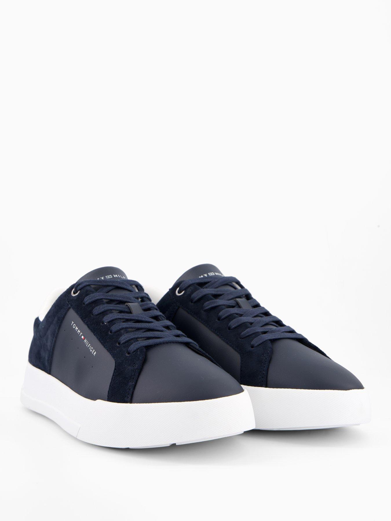 Image 6 of 7 of Tommy Hilfiger Th Court Mix Nubuck Trainers - Navy