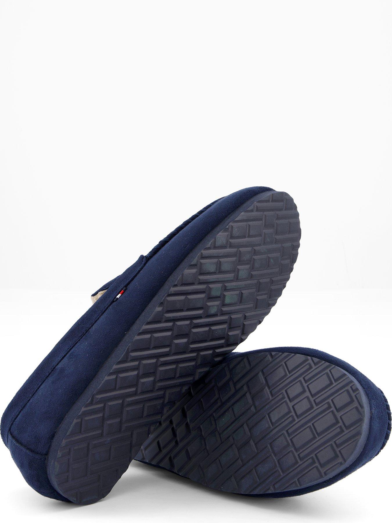  image of tommy-hilfiger-driver-suede-slippers-navy