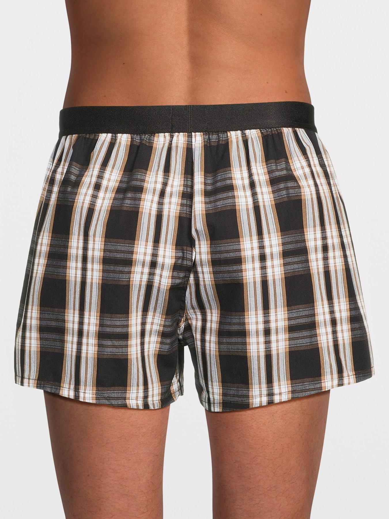  image of boss-bodywear-2-pack-woven-boxer-shorts-blackmulti